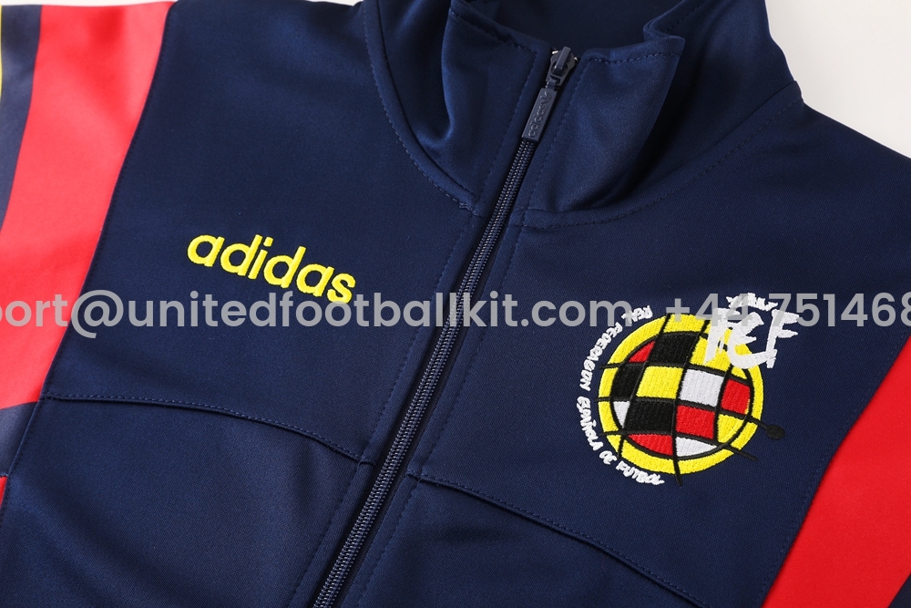 Unitedfootballkit.com | Spain 2024 Jacket Training Tracksuit - Deep Blue -Customize Name, Number and Patch | Worldwide Shipping
