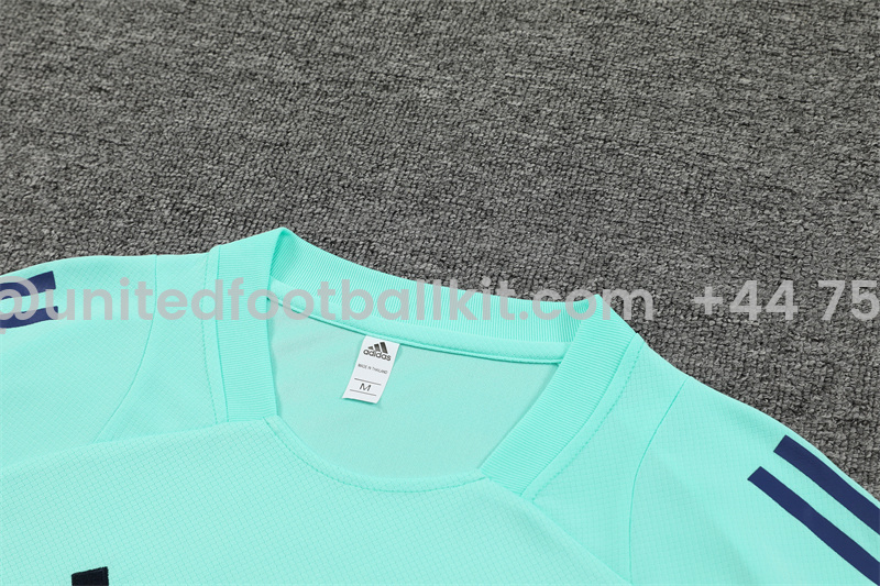 Unitedfootballkit.com | Real Madrid 24-25 Short-Sleeve Training Set - Light Green -Customize Name, Number and Patch | Worldwide Shipping