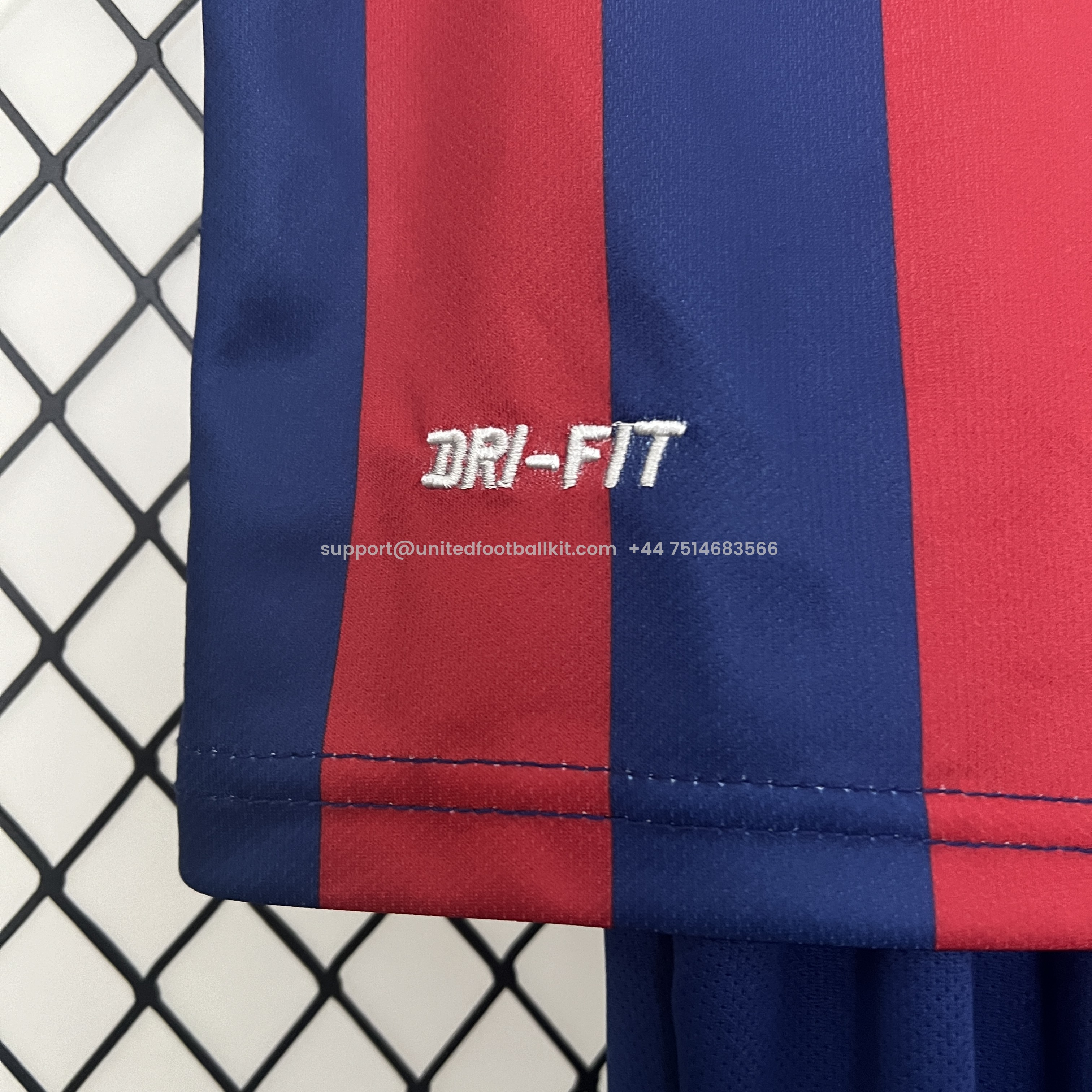 Unitedfootballkit.com | Retro Barcelona 2013-14 Home Stadium Kids Kit -Customize Name, Number and Patch | Worldwide Shipping