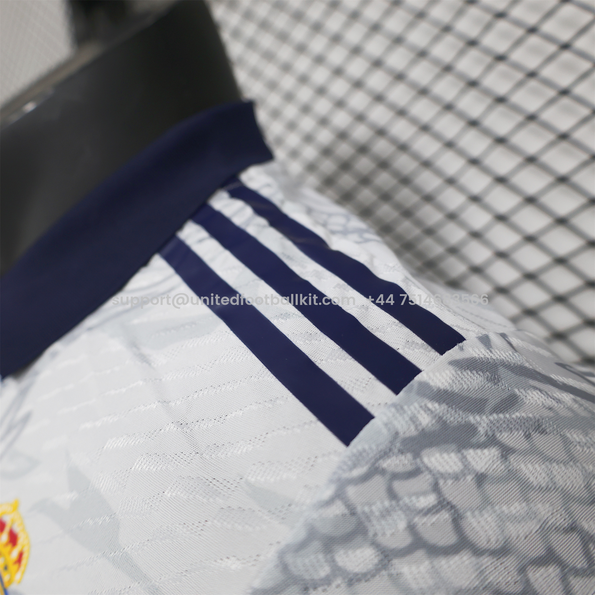 Unitedfootballkit.com | Real Madrid 24-25 Black Dragons Pattern White Special Edition Jersey - Player Version -Customize Name, Number and Patch | Worldwide Shipping