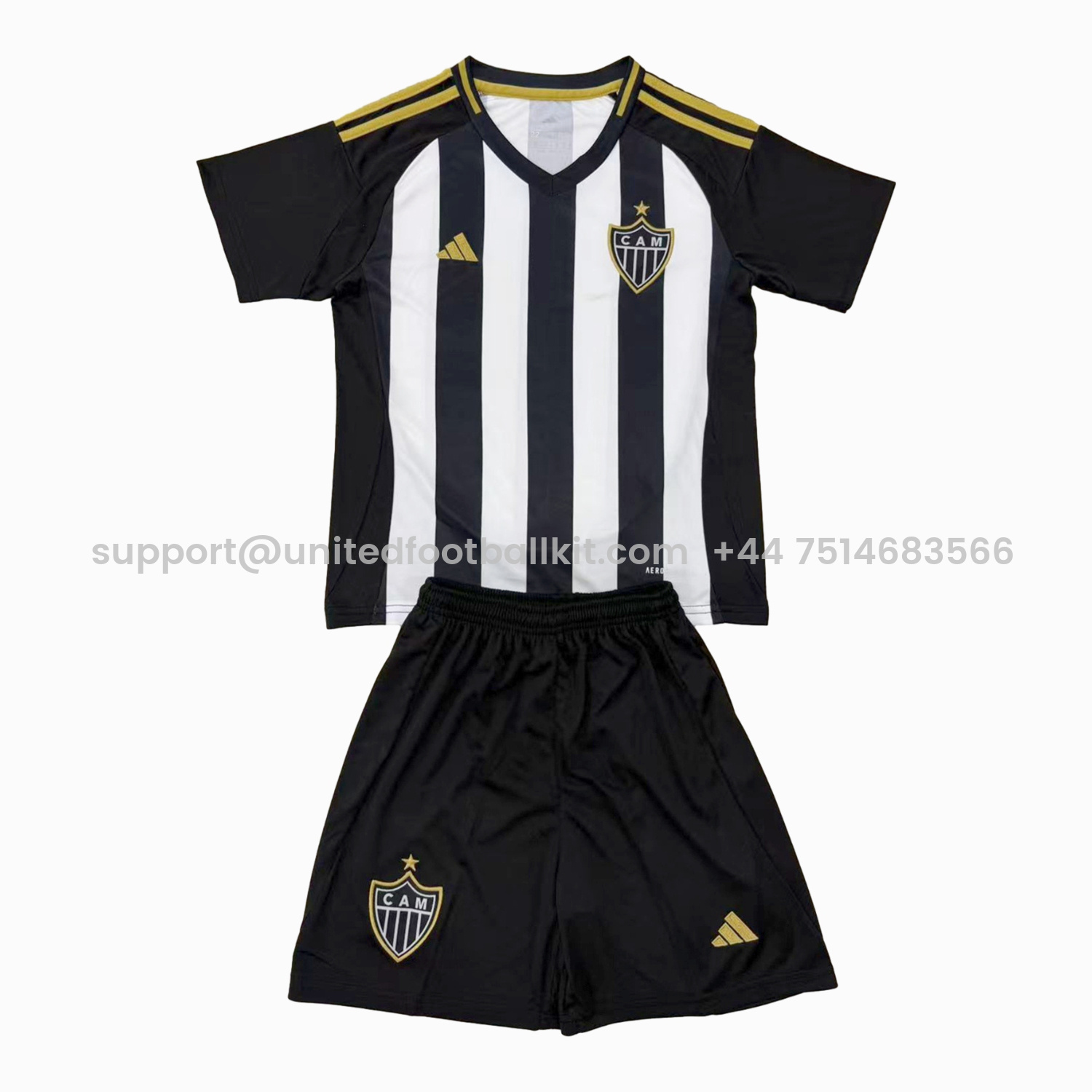 Unitedfootballkit.com | Atletico Mineiro 25-26 Home Unsponsored Men's Adult Jersey Set - Fans Version -Customize Name, Number and Patch | Worldwide Shipping