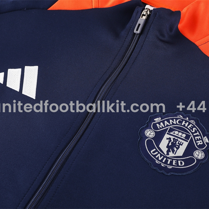 Unitedfootballkit.com | Manchester United 24-25 Jacket Training Tracksuit - Royal Blue -Customize Name, Number and Patch | Worldwide Shipping