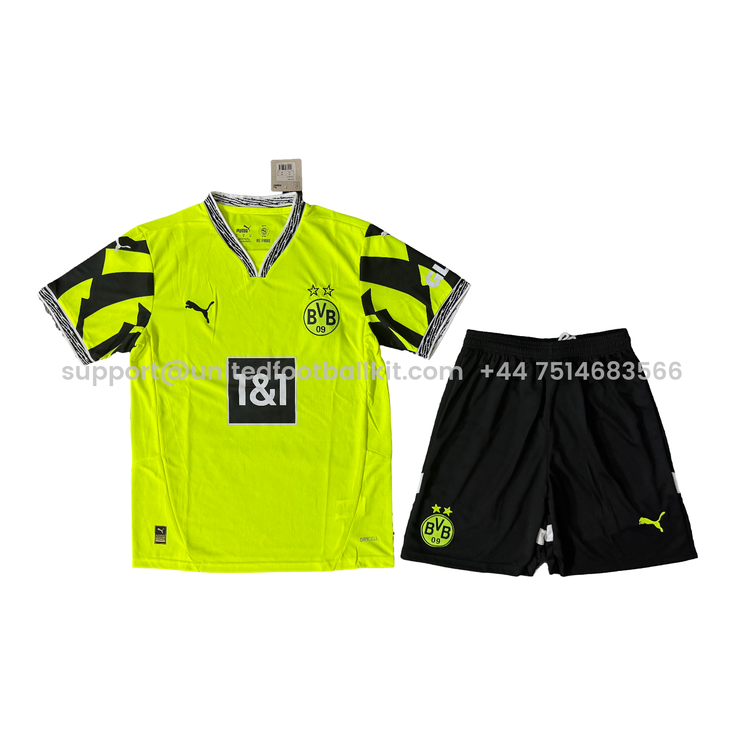 Unitedfootballkit.com | Dortmund 24-25 Yellow Alert Special Edition Men's Adult Jersey Set - Fans Version -Customize Name, Number and Patch | Worldwide Shipping