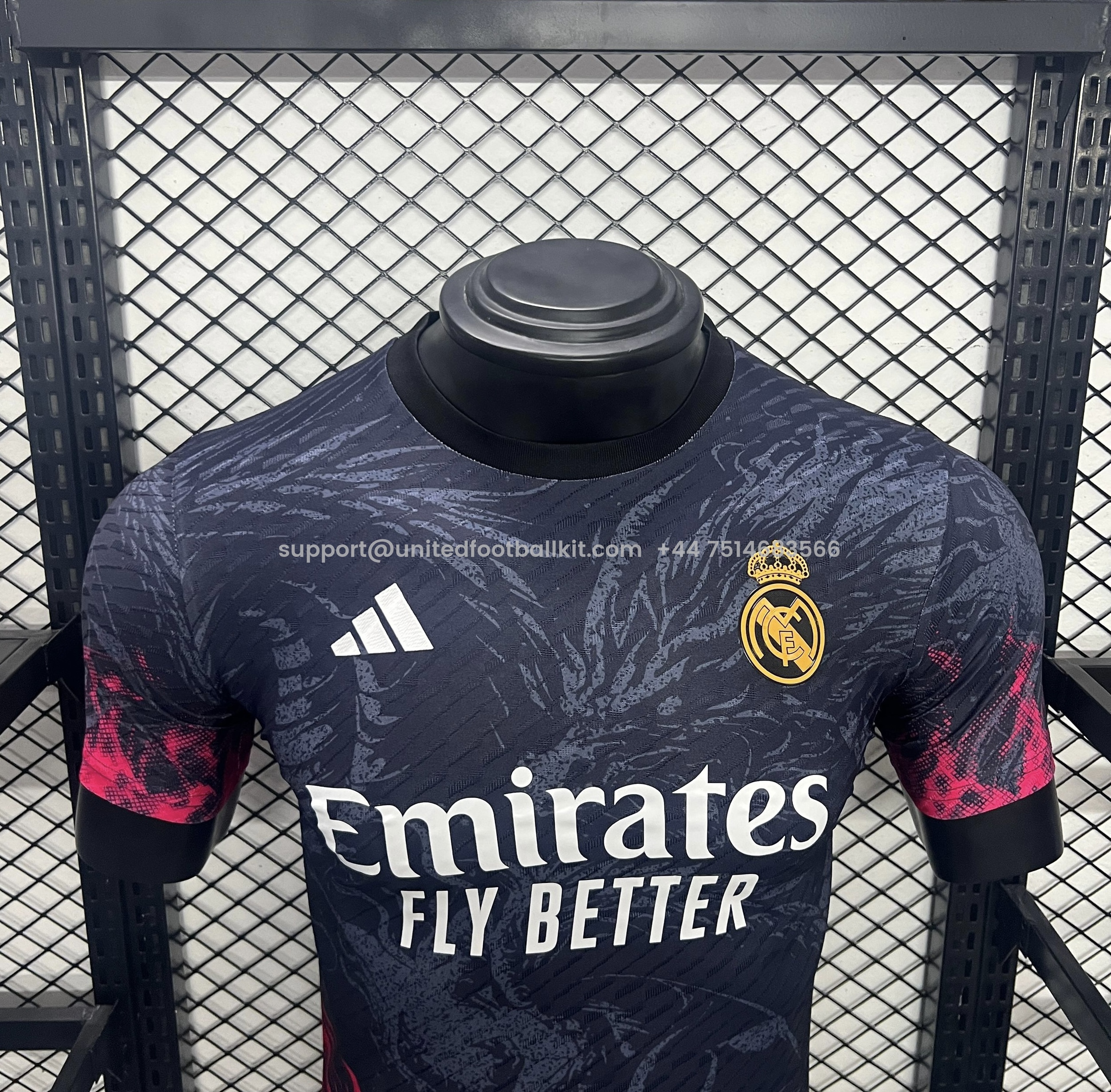 Unitedfootballkit.com | Real Madrid 24-25 Red Dragon Special Edition Black Jersey - Player Version -Customize Name, Number and Patch | Worldwide Shipping