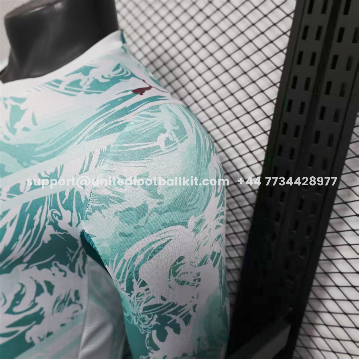 Unitedfootballkit.com | Portugal 2026 Away White And Cyan Long Sleeves Jersey - Player Version -Customize Name, Number and Patch | Worldwide Shipping