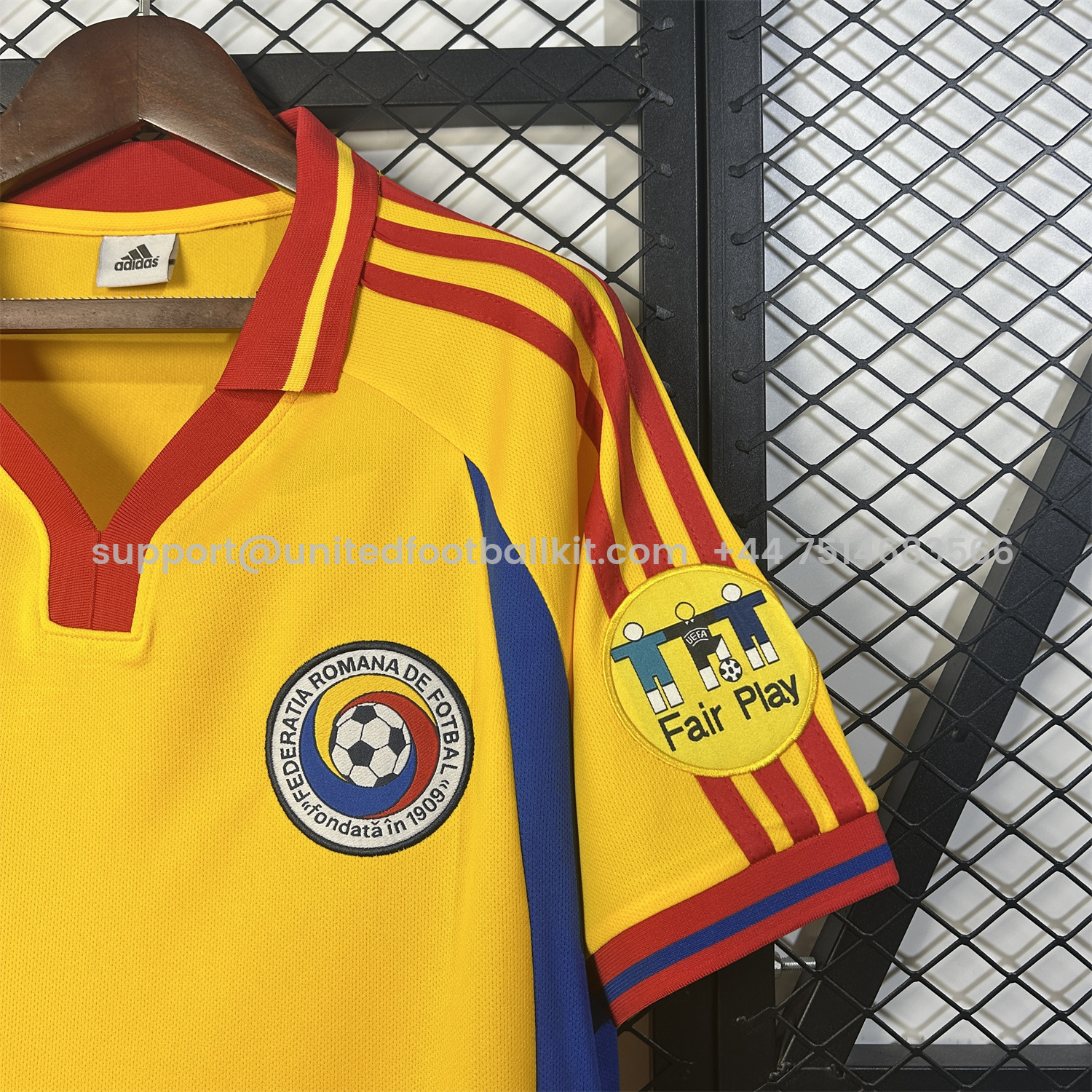 Unitedfootballkit.com | Retro Romania 2000 Home Jersey -Customize Name, Number and Patch | Worldwide Shipping