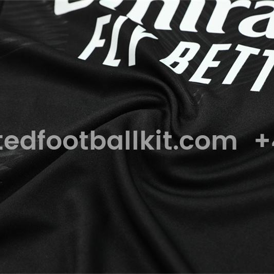 Unitedfootballkit.com | Arsenal 24-25 Long Sleeve Training Set - Player Version - Black -Customize Name, Number and Patch | Worldwide Shipping