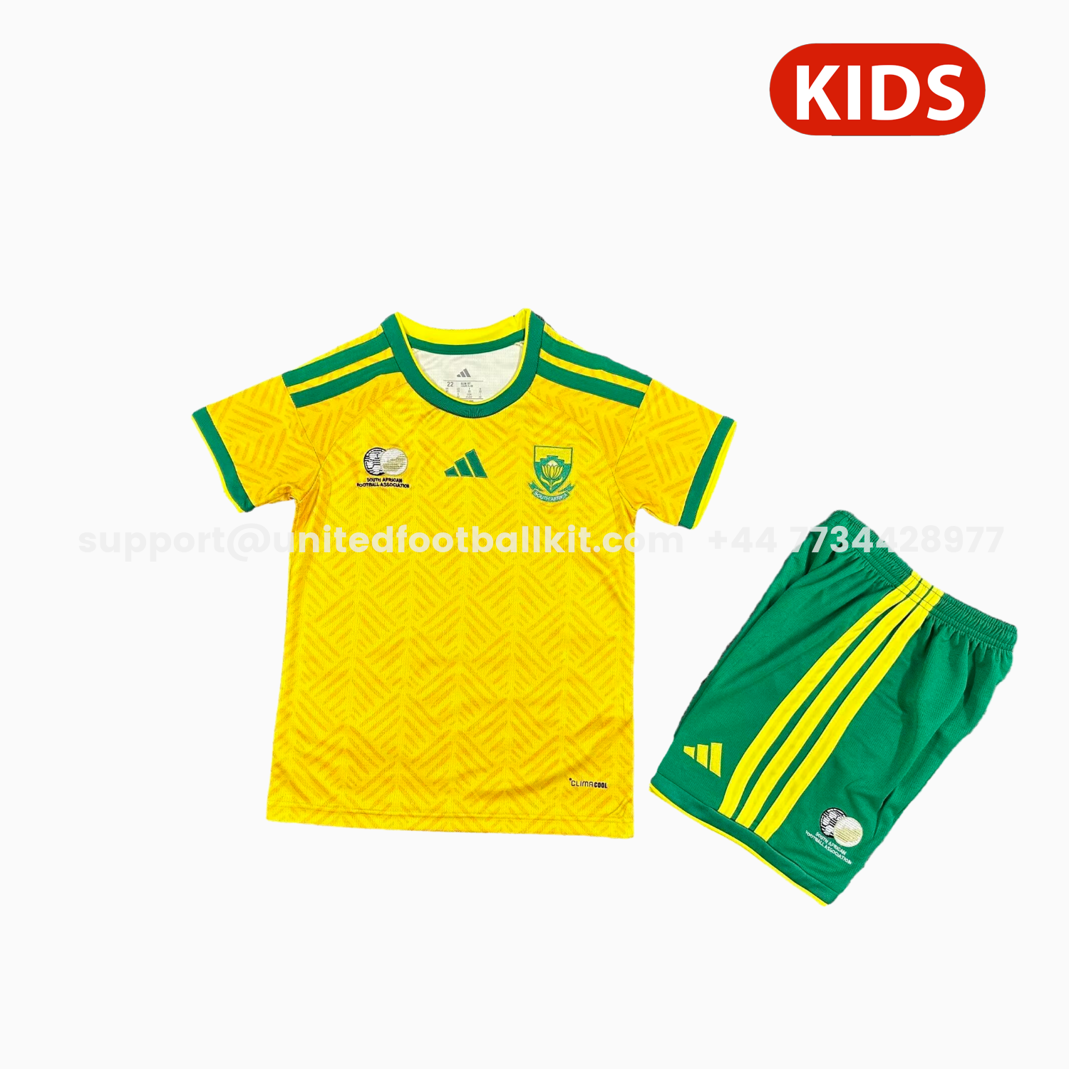 Unitedfootballkit.com | South Africa 2026 Home Kids Kit -Customize Name, Number and Patch | Worldwide Shipping