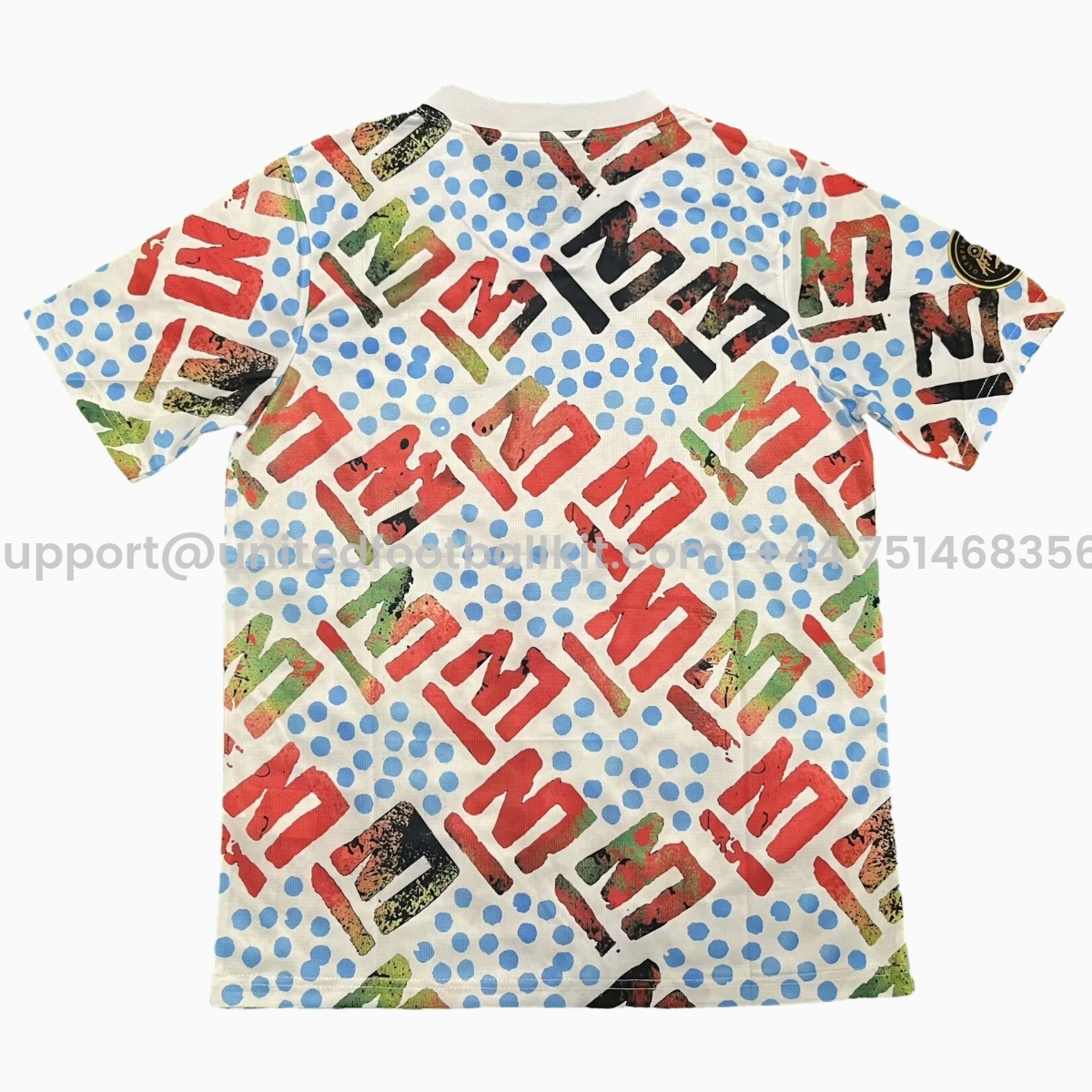 Unitedfootballkit.com | Marseille 24-25 White Graffiti Pre-match Training Jersey - Fans Version -Customize Name, Number and Patch | Worldwide Shipping