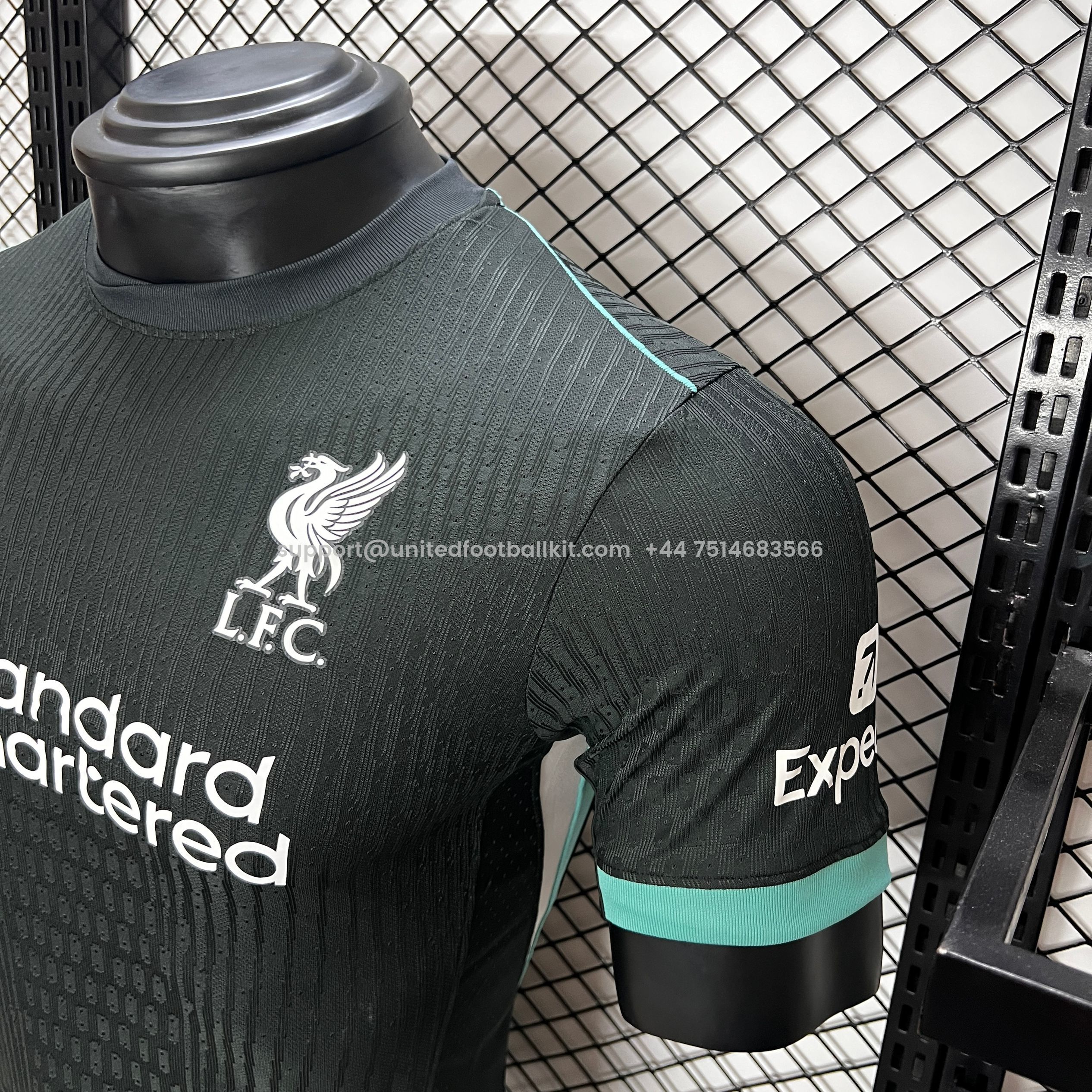 Unitedfootballkit.com | Liver.pool 24-25 Away Jersey - Player Version -Customize Name, Number and Patch | Worldwide Shipping