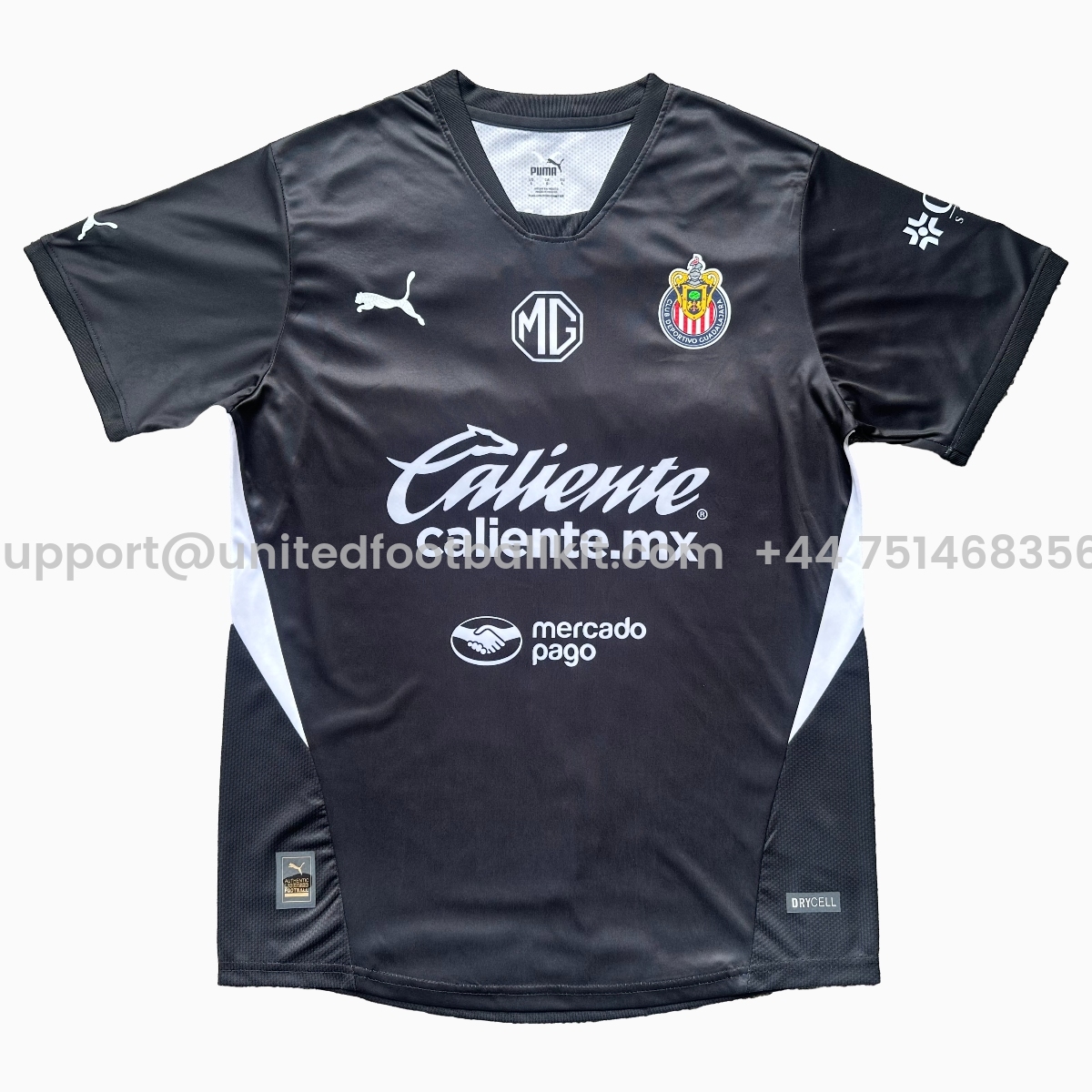 Unitedfootballkit.com | Chivas de Guadalajara 24-25 Black Goalkeeper Jersey - Fans Version -Customize Name, Number and Patch | Worldwide Shipping