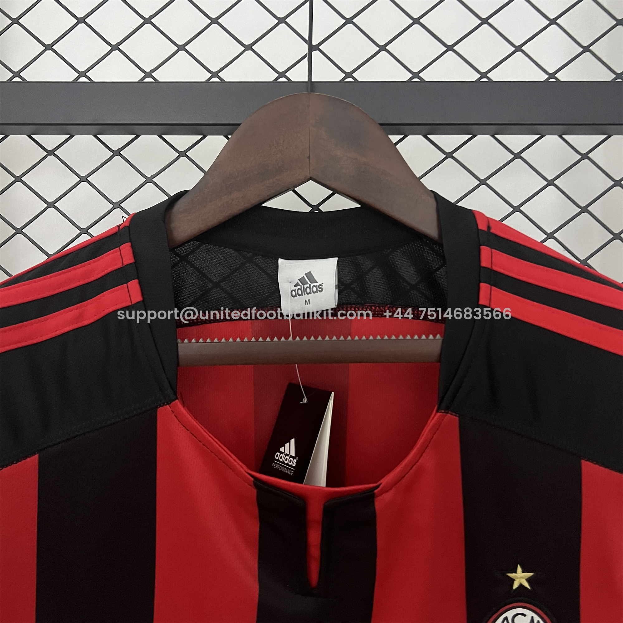 Unitedfootballkit.com | Retro AC Milan 2003-04 Home Jersey -Customize Name, Number and Patch | Worldwide Shipping