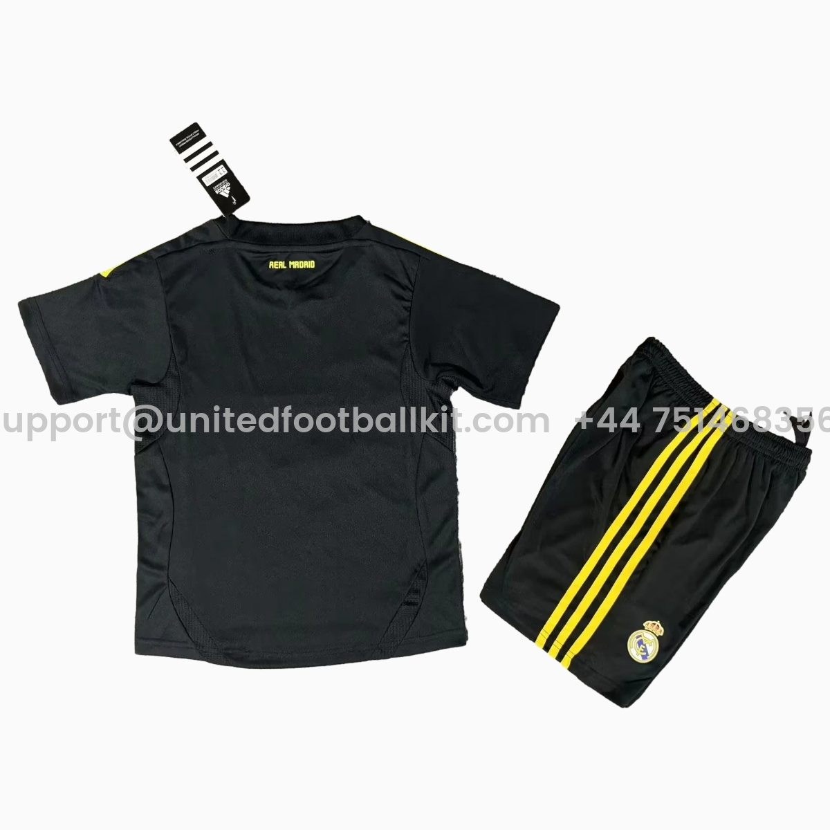 Unitedfootballkit.com | Retro Real Madrid 11-12 Black Goalkeeper Kids Kit -Customize Name, Number and Patch | Worldwide Shipping