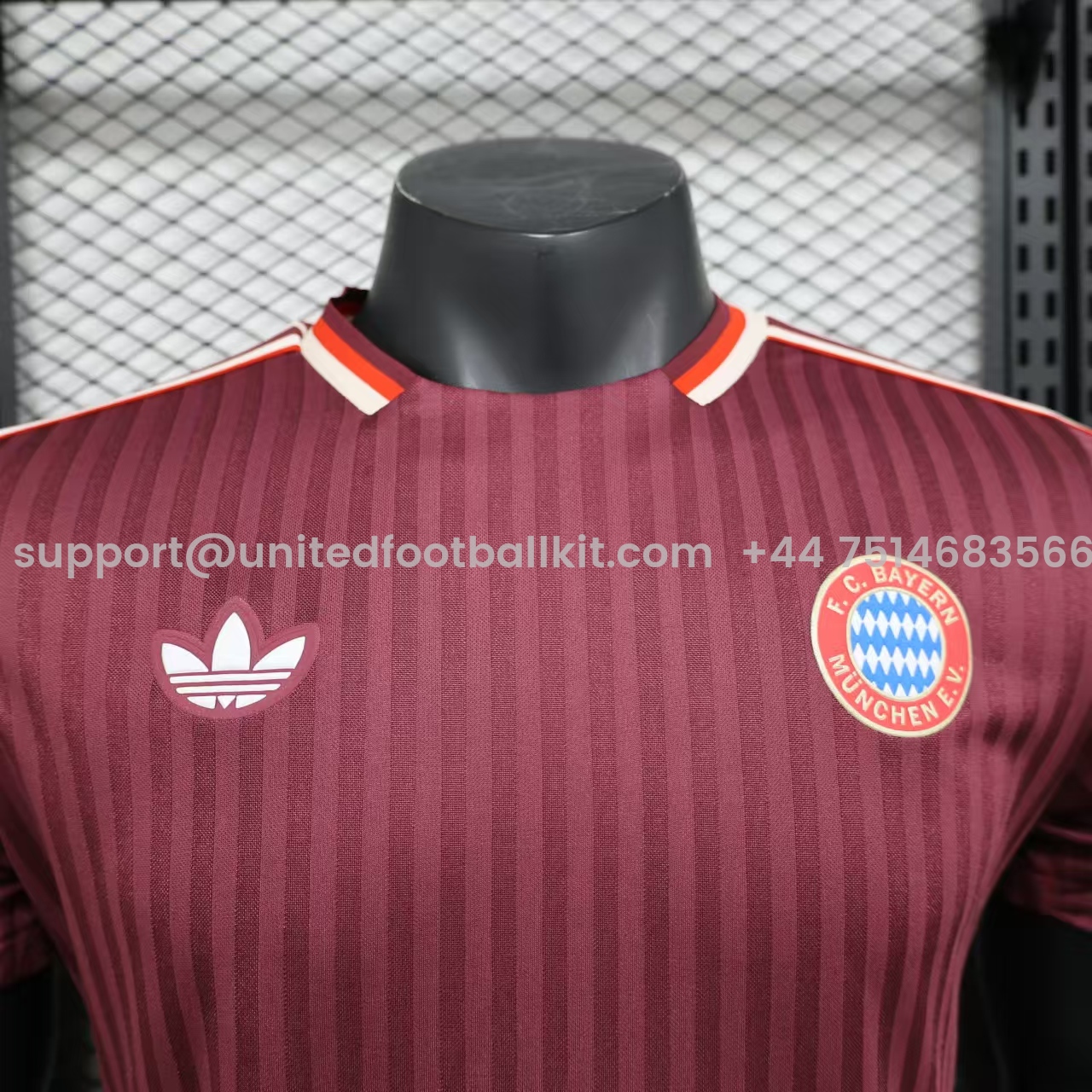 Unitedfootballkit.com | Bayern Munich 2025 Red Icon Retro Jersey - Player Version -Customize Name, Number and Patch | Worldwide Shipping