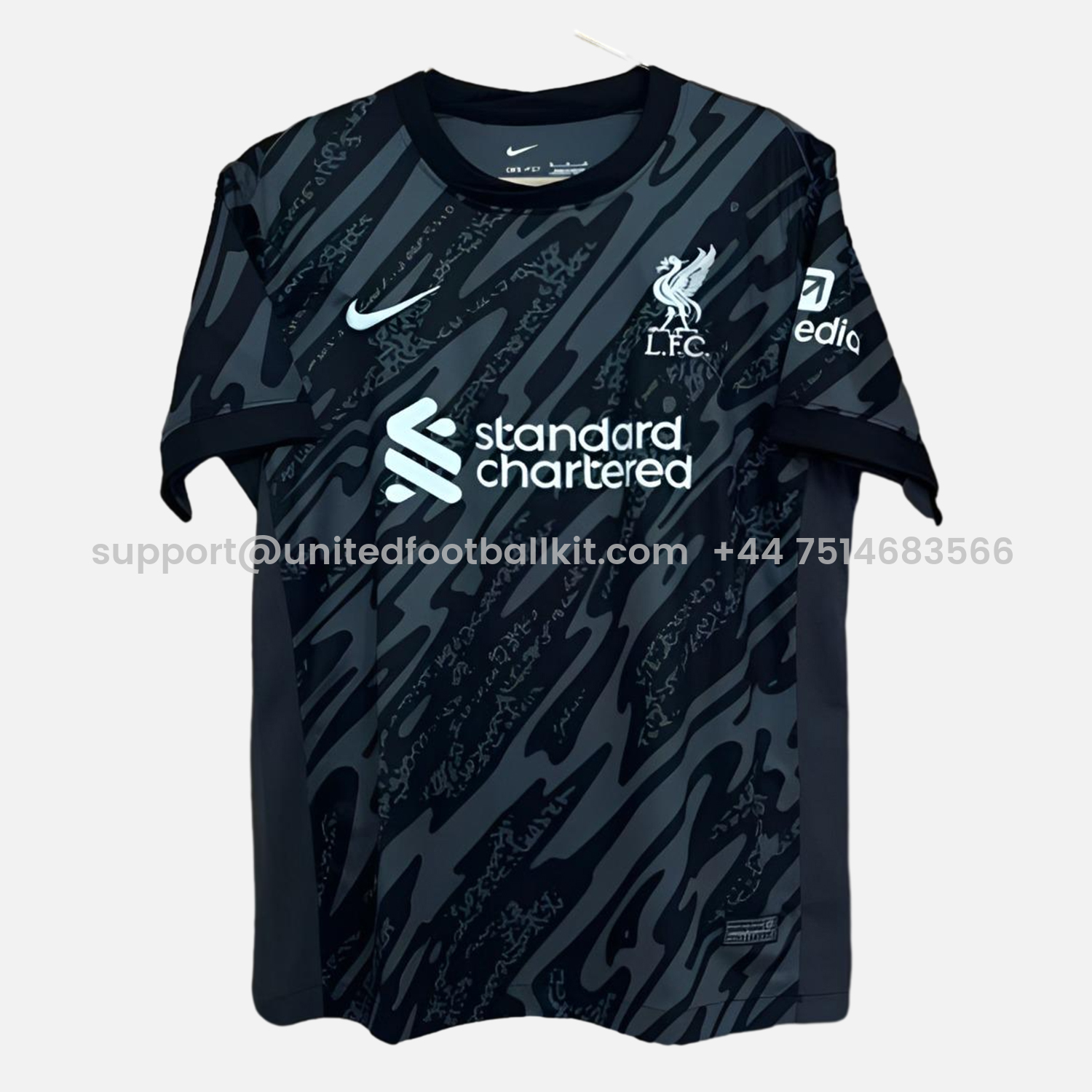 Unitedfootballkit.com | Liver.pool 24-25 Black Goalkeeper Jersey - Fans Version -Customize Name, Number and Patch | Worldwide Shipping