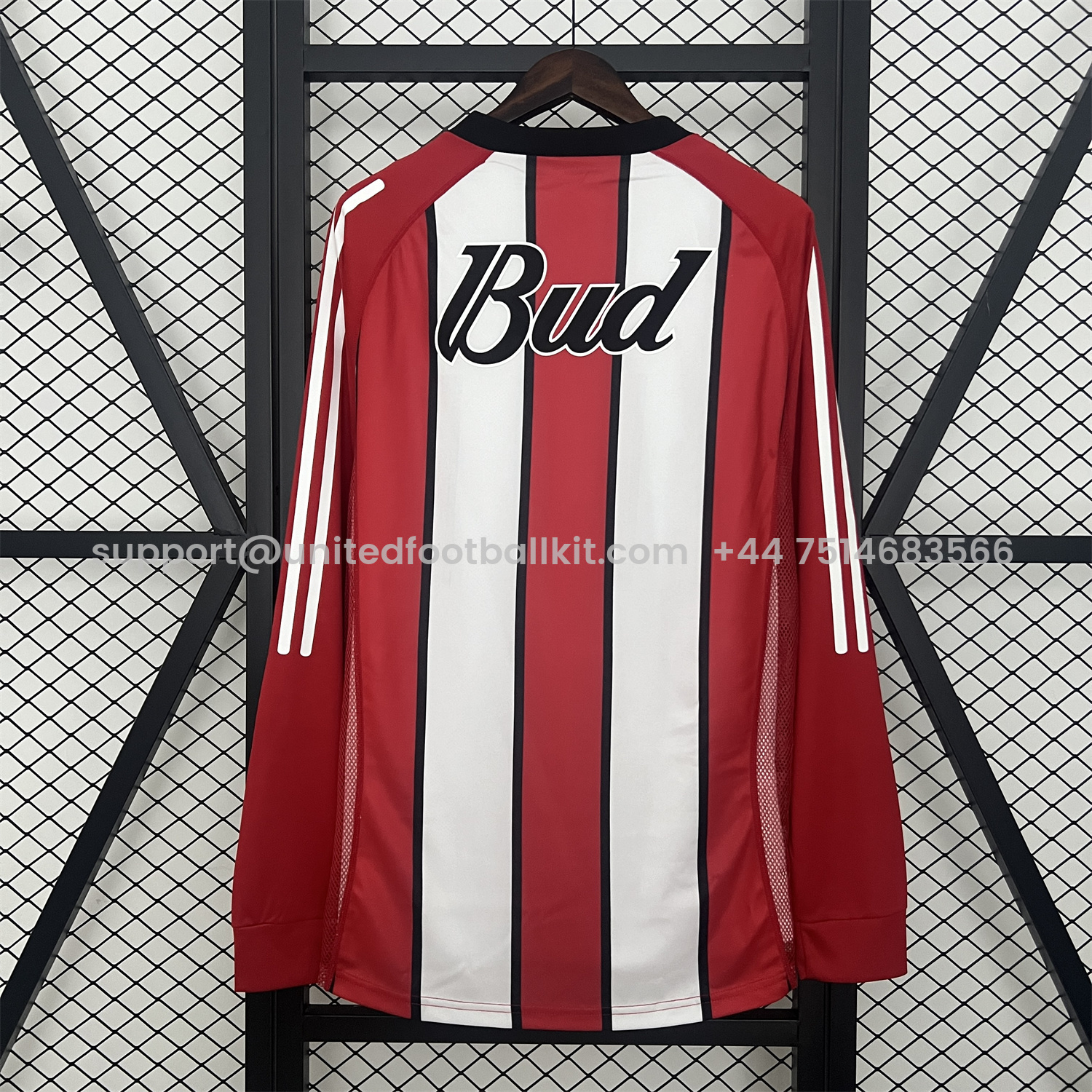 Unitedfootballkit.com | Retro River Plate 2003-04 Away Long Sleeves Jersey -Customize Name, Number and Patch | Worldwide Shipping