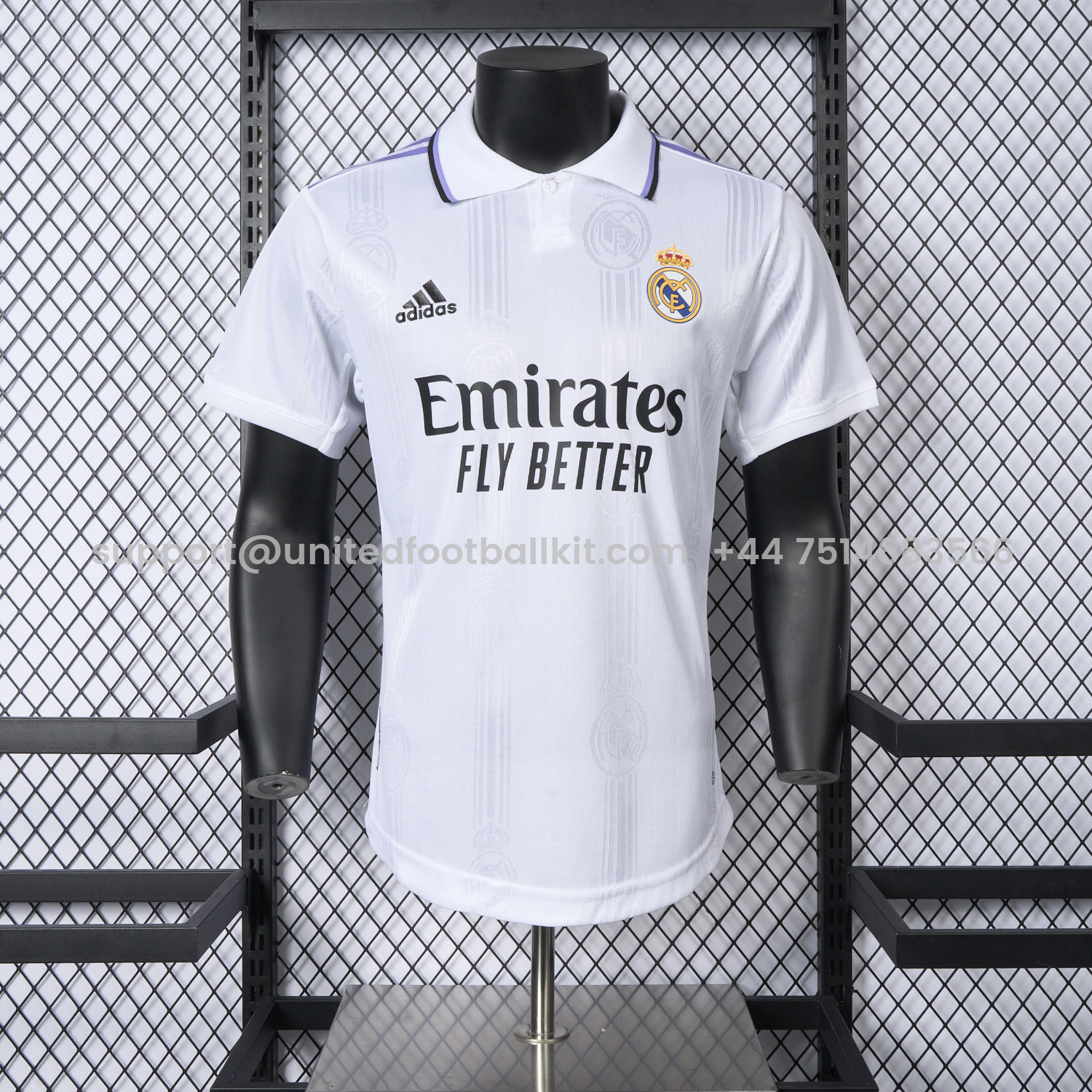 Unitedfootballkit.com | Retro Real Madrid 2022-23 Home Jersey - Player Version -Customize Name, Number and Patch | Worldwide Shipping