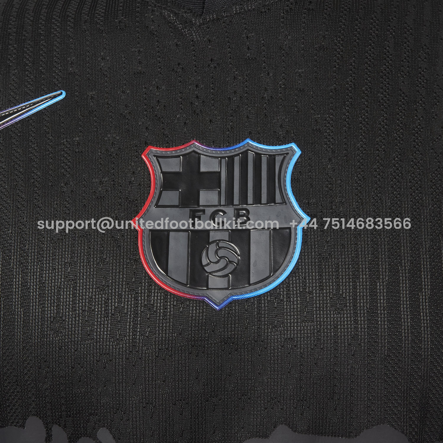 Unitedfootballkit.com | 【New】Barcelona x Travis Scott 24-25 Away Pure Black Jersey - Player Version -Customize Name, Number and Patch | Worldwide Shipping
