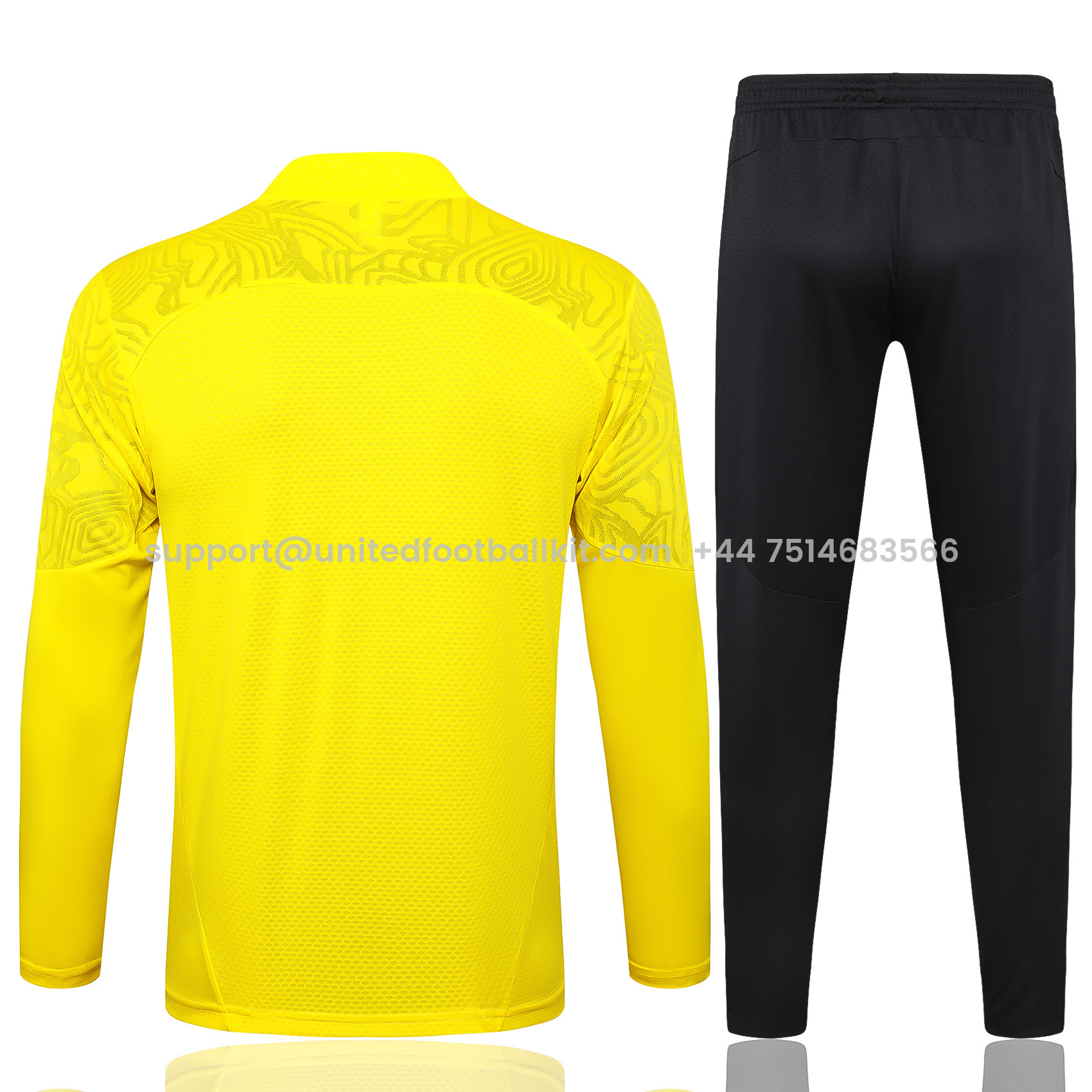 Unitedfootballkit.com | Dortmund 24-25 Long Sleeve Training Set - Player Version - Yellow -Customize Name, Number and Patch | Worldwide Shipping