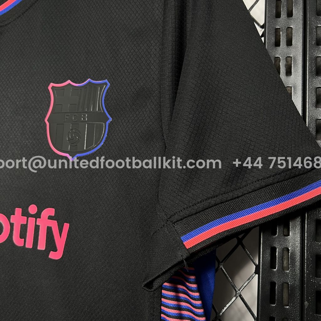 Unitedfootballkit.com | Barcelona 24-25 Black Pink Speical Jersey - Fans Version -Customize Name, Number and Patch | Worldwide Shipping