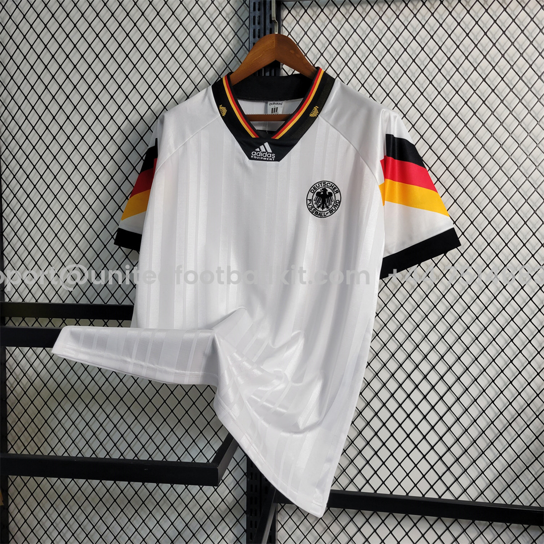 Unitedfootballkit.com | Retro Germany 1992 Home Stadium Jersey -Customize Name, Number and Patch | Worldwide Shipping