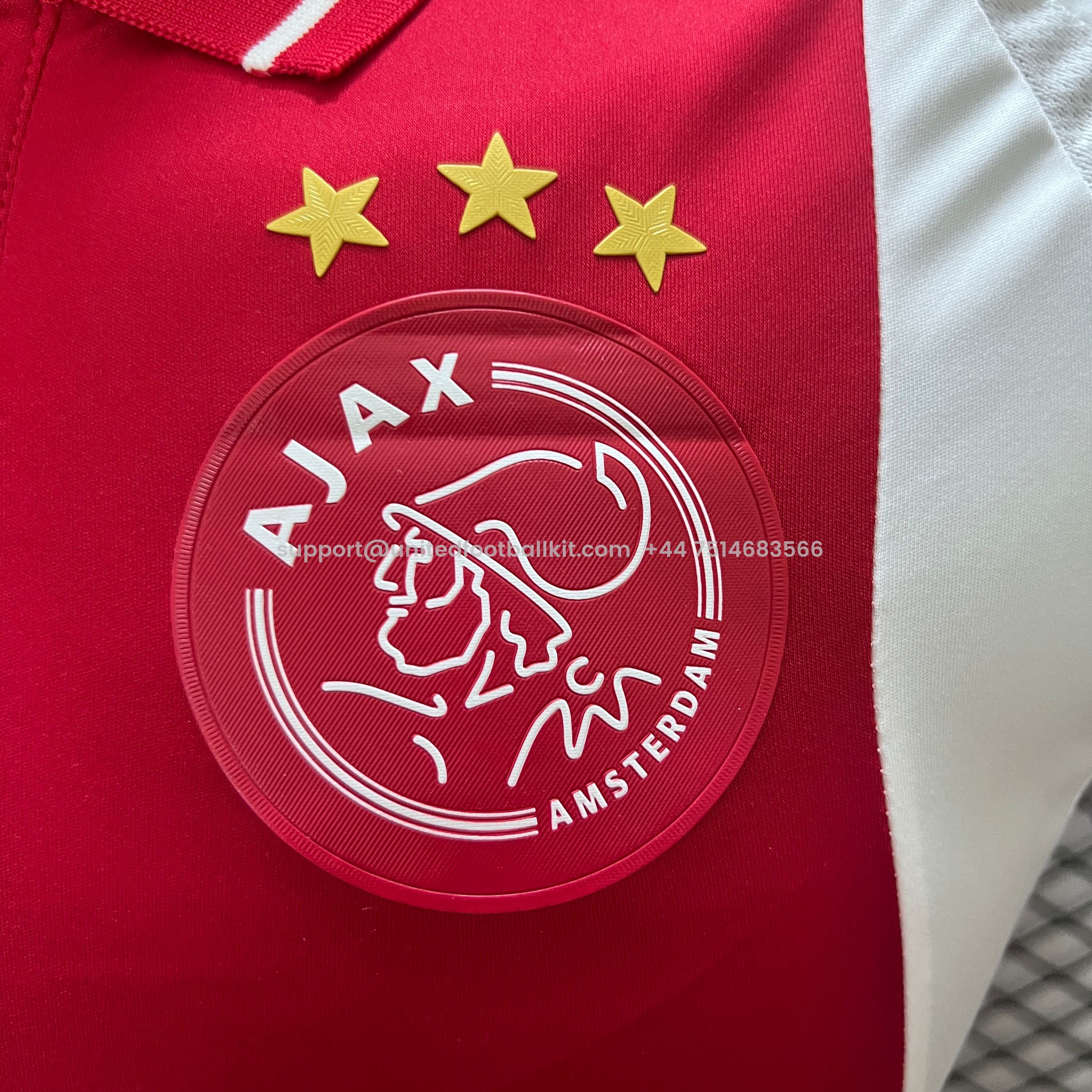 Unitedfootballkit.com | Ajax 24-25 Home Stadium Jersey - Player Version -Customize Name, Number and Patch | Worldwide Shipping