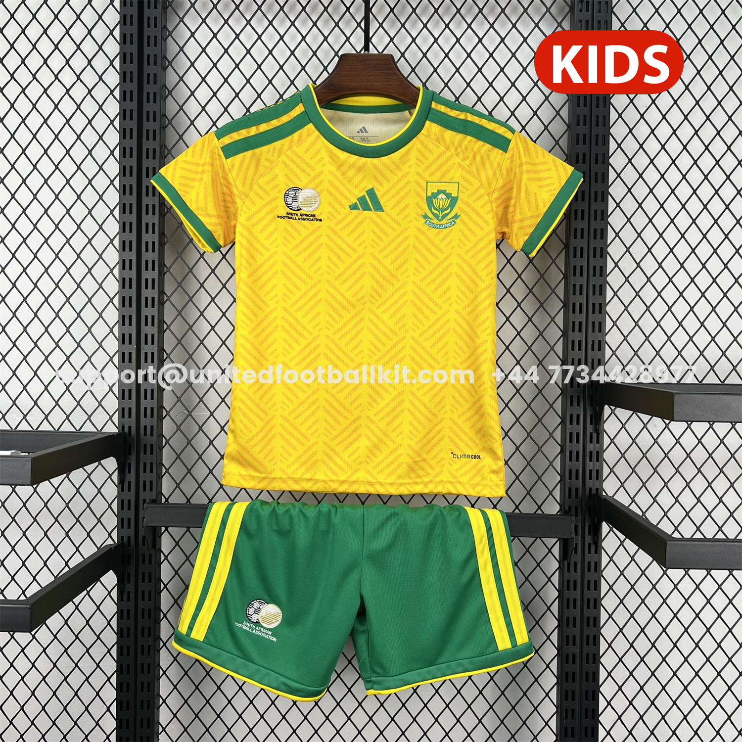 Unitedfootballkit.com | South Africa 2026 Home Kids Kit -Customize Name, Number and Patch | Worldwide Shipping