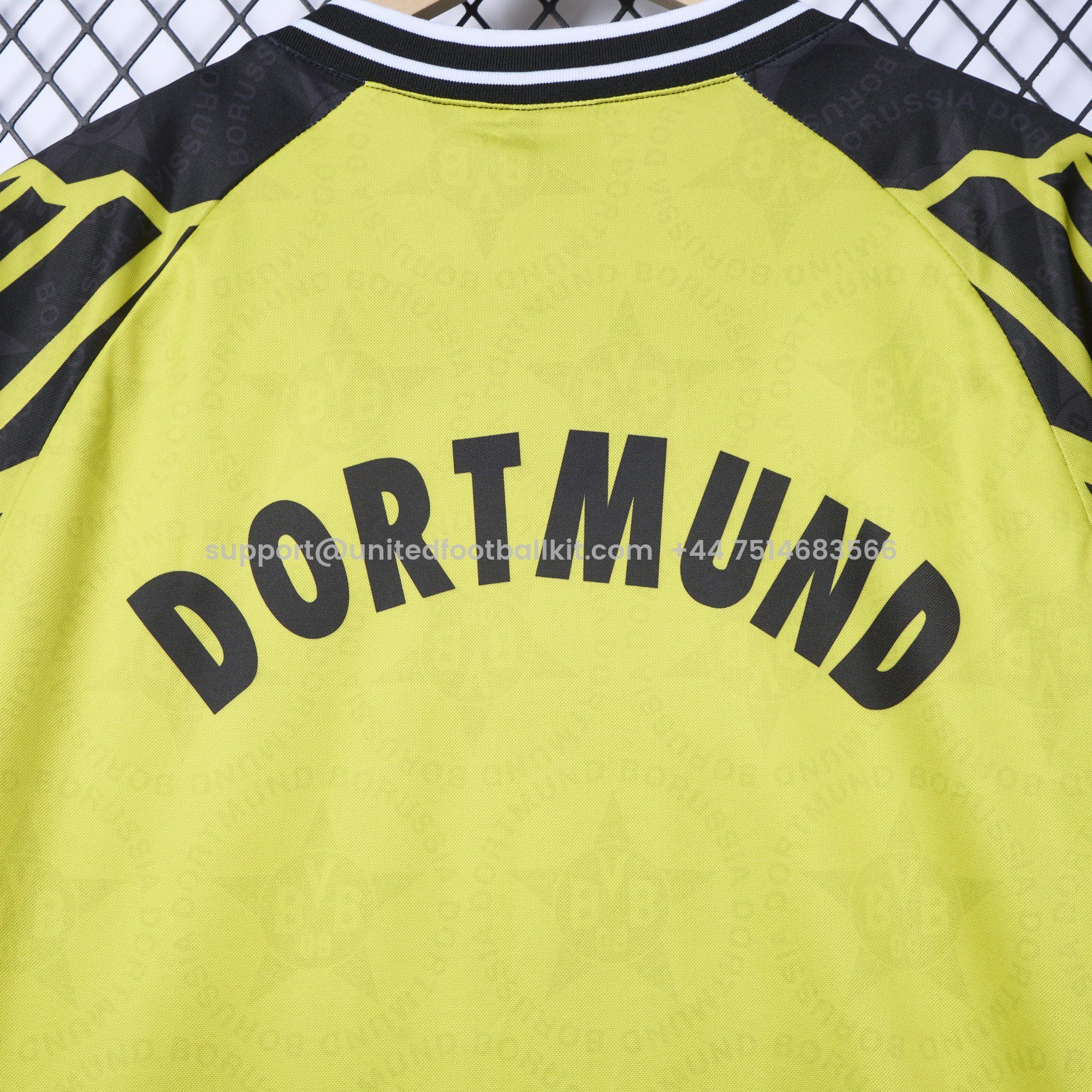 Unitedfootballkit.com | Dortmund Retro 94-95 Home Shirt -Customize Name, Number and Patch | Worldwide Shipping