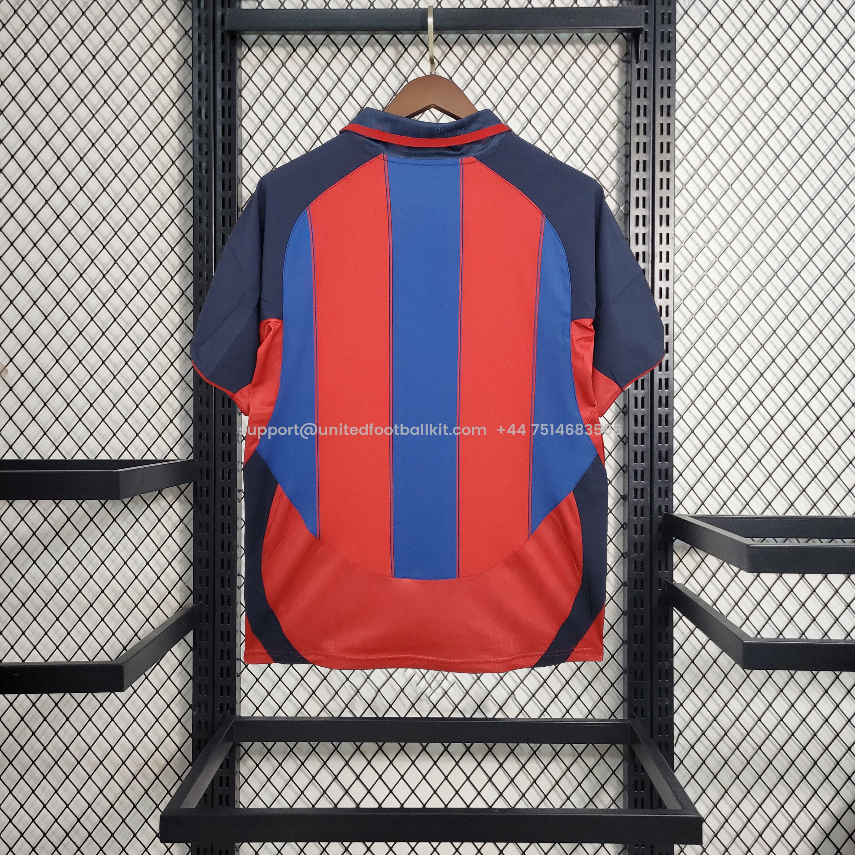 Unitedfootballkit.com | Retro Barcelona 03-04 Home Stadium Jersey -Customize Name, Number and Patch | Worldwide Shipping