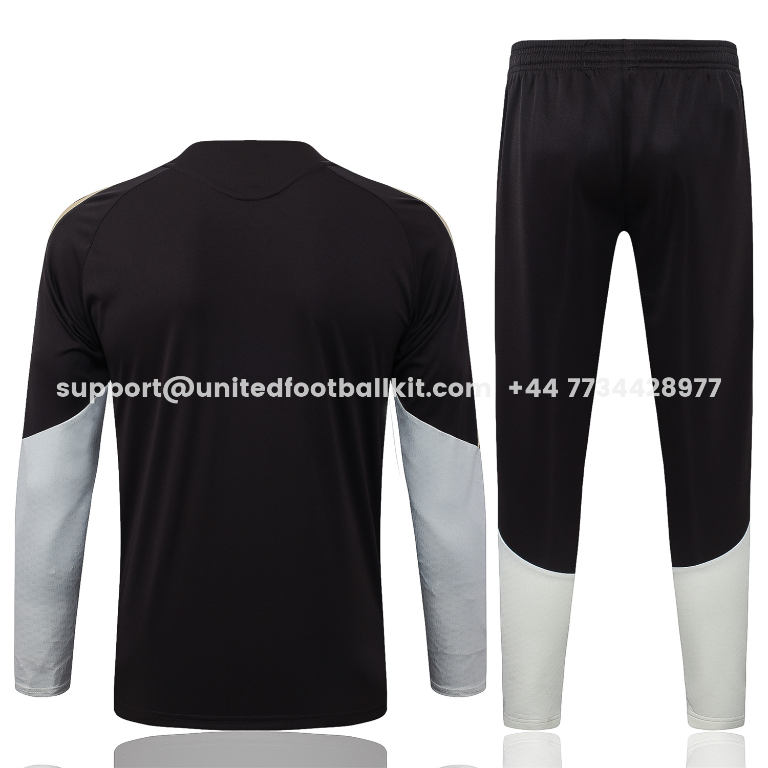 Unitedfootballkit.com | Flamengo 2026 Long Sleeve Training Set - Black With White Top & Pants -Customize Name, Number and Patch | Worldwide Shipping