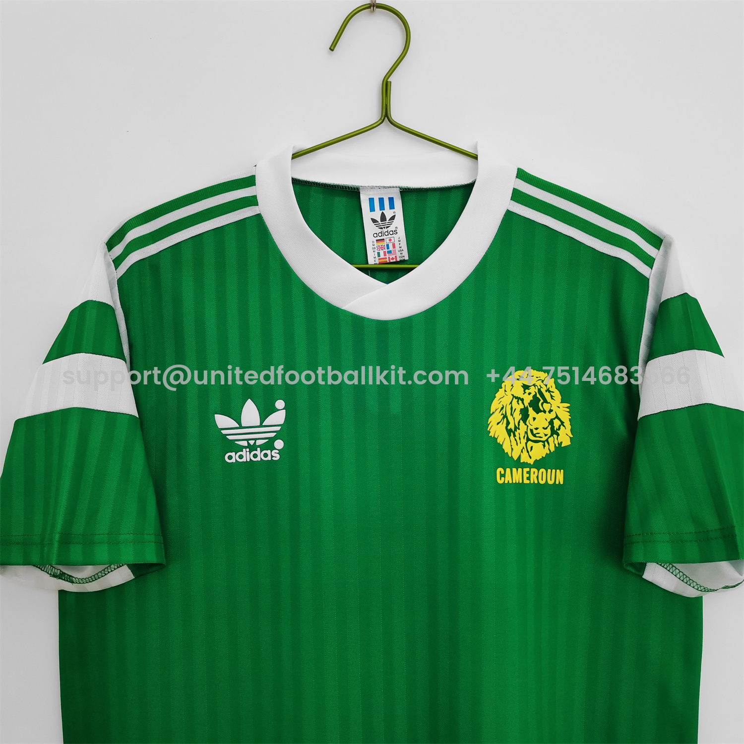 Unitedfootballkit.com | Retro Cameroon 1990 Home Jersey -Customize Name, Number and Patch | Worldwide Shipping