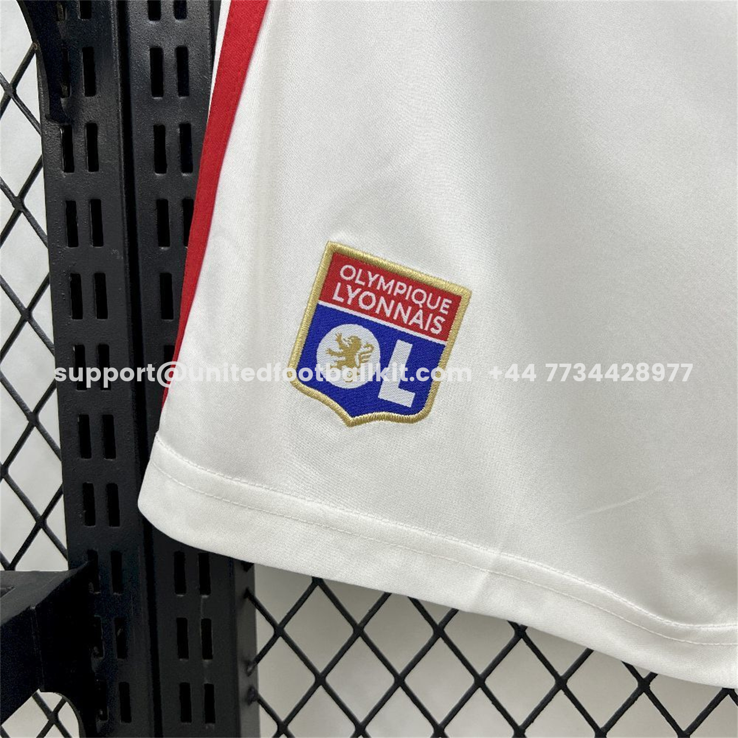 Unitedfootballkit.com | Lyon 25-26 Home White Shorts - Fans Version -Customize Name, Number and Patch | Worldwide Shipping
