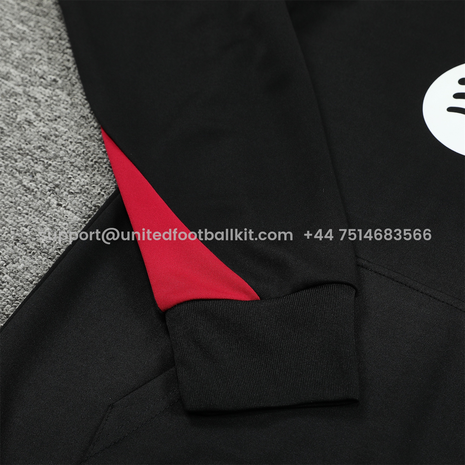 Unitedfootballkit.com | Barcelona 24-25 Training Hoodie Set - Black Hoodie and Black Pants -Customize Name, Number and Patch | Worldwide Shipping