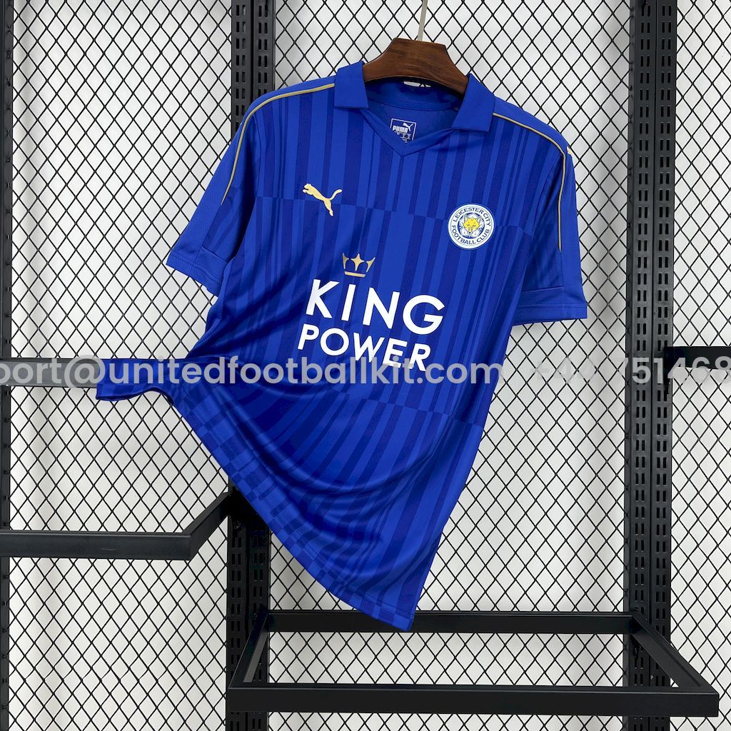 Unitedfootballkit.com | Retro Leicester City 2016-17 Home Jersey -Customize Name, Number and Patch | Worldwide Shipping