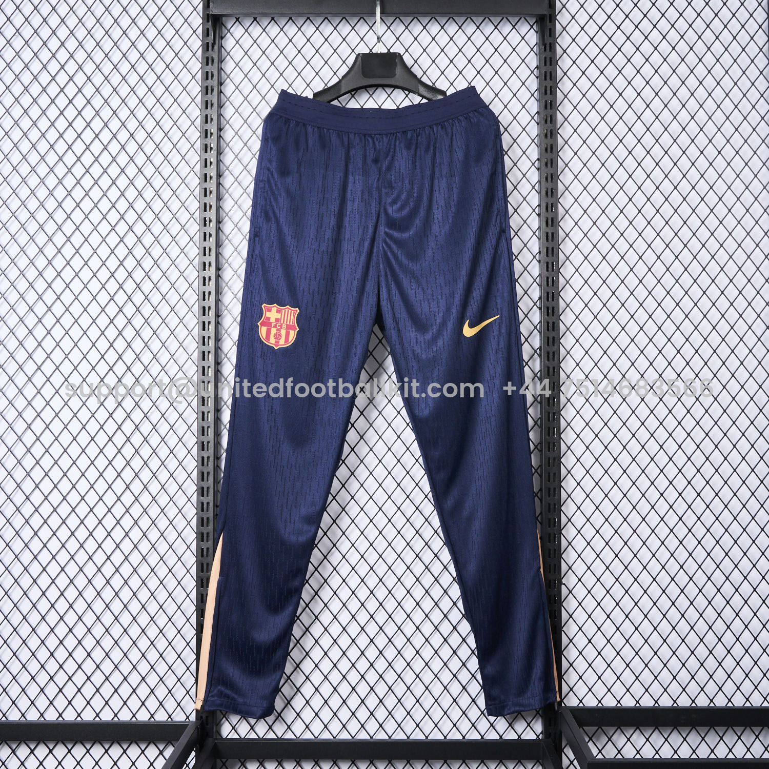 Unitedfootballkit.com | Barcelona 24-25 Deep Blue Training Pants - Player Version -Customize Name, Number and Patch | Worldwide Shipping