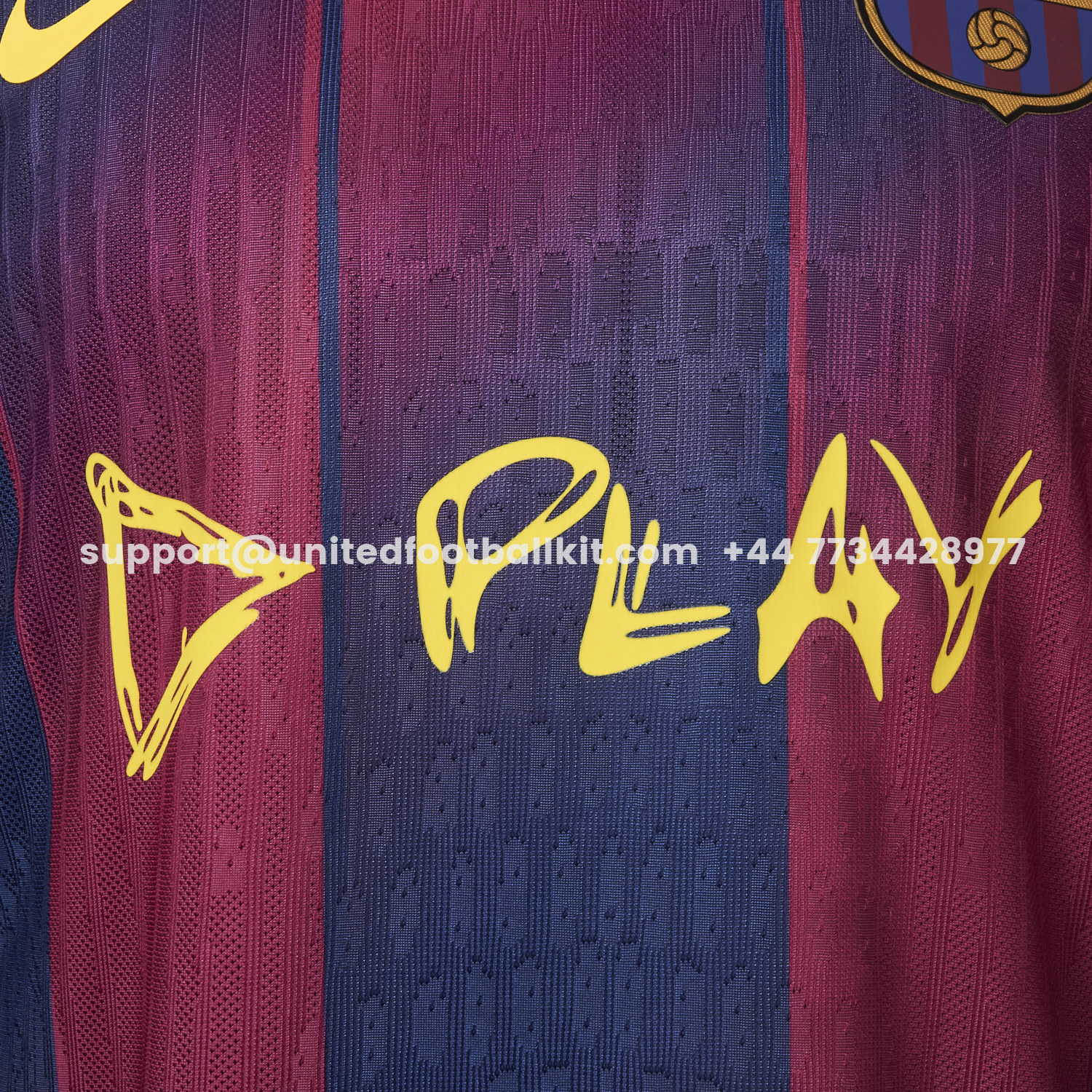 Unitedfootballkit.com | Barcelona 25-26 Ed Sheeran Home Special Jersey - Player Version -Customize Name, Number and Patch | Worldwide Shipping