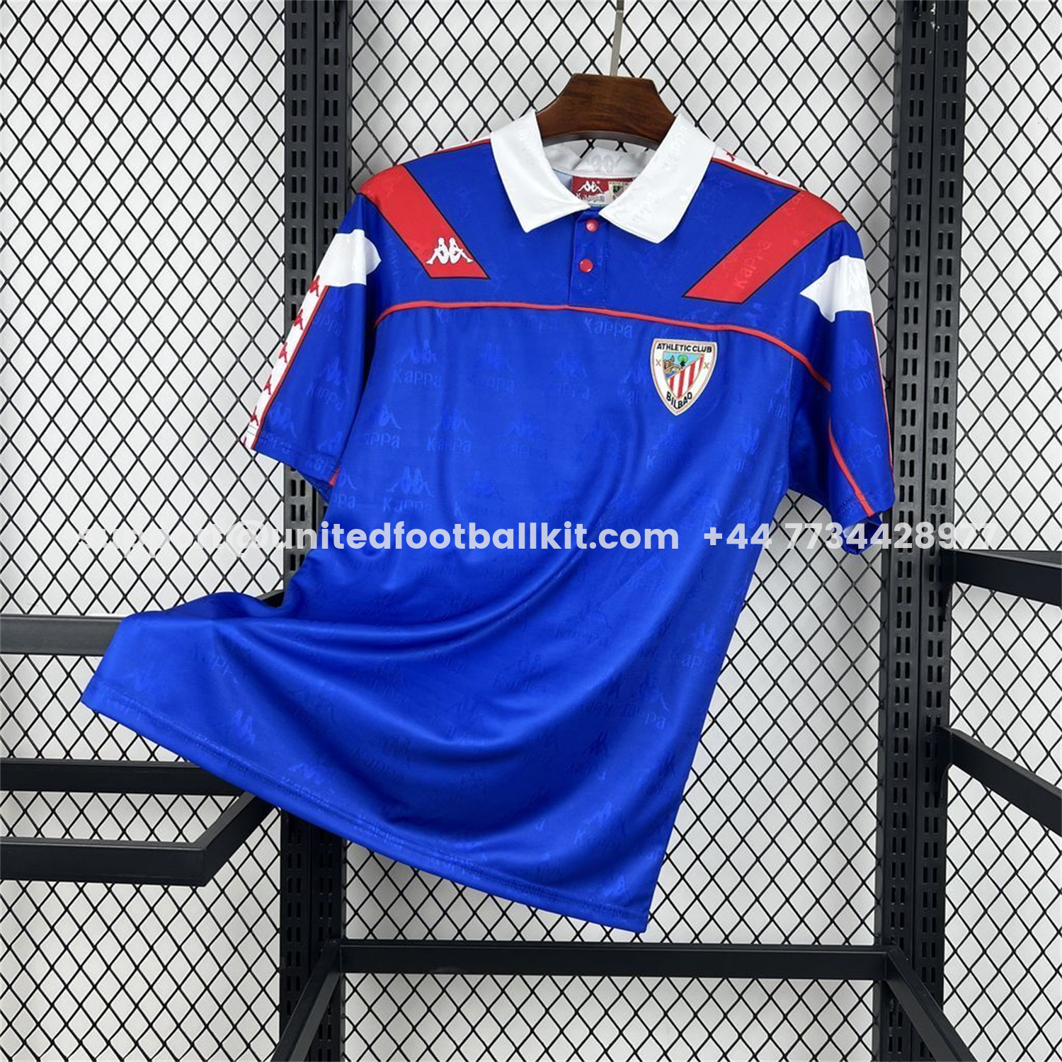 Unitedfootballkit.com | Retro Athletic Bilbao 1994-95 Away Jersey -Customize Name, Number and Patch | Worldwide Shipping