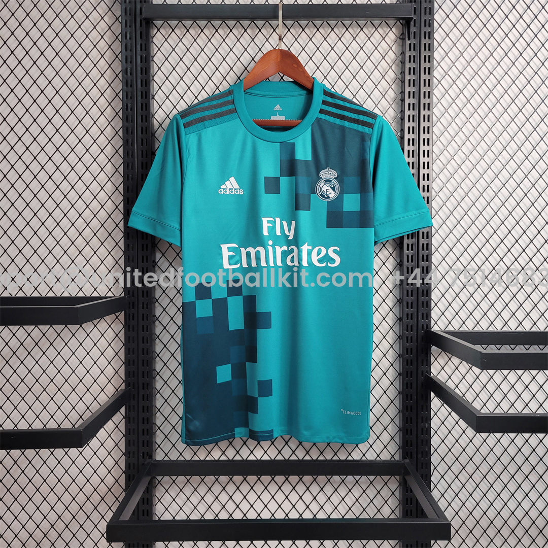 Unitedfootballkit.com | Retro Real Madrid 17-18 Third Jersey -Customize Name, Number and Patch | Worldwide Shipping