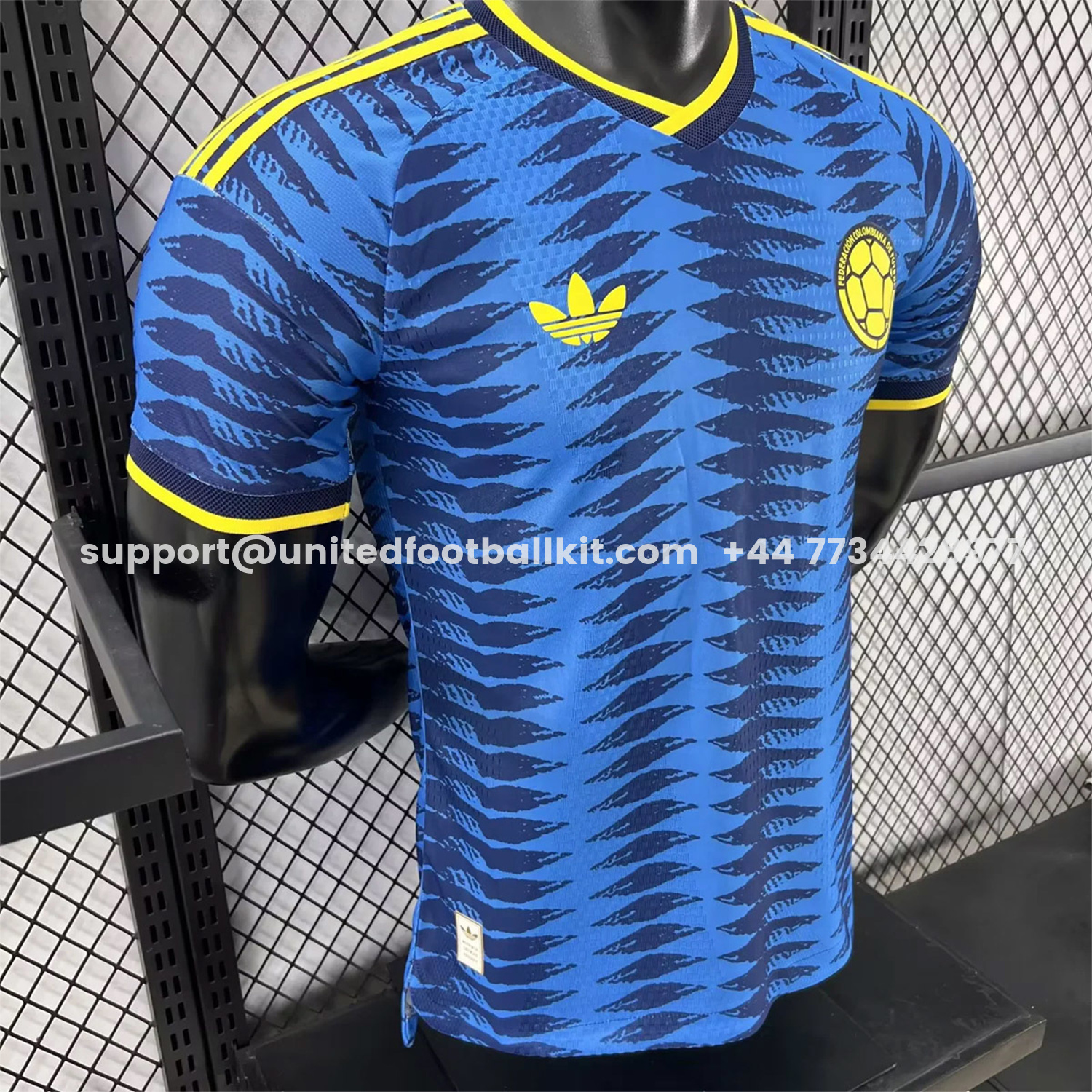 Unitedfootballkit.com | Colombia 2026 Away Blue Jersey - Player Version -Customize Name, Number and Patch | Worldwide Shipping