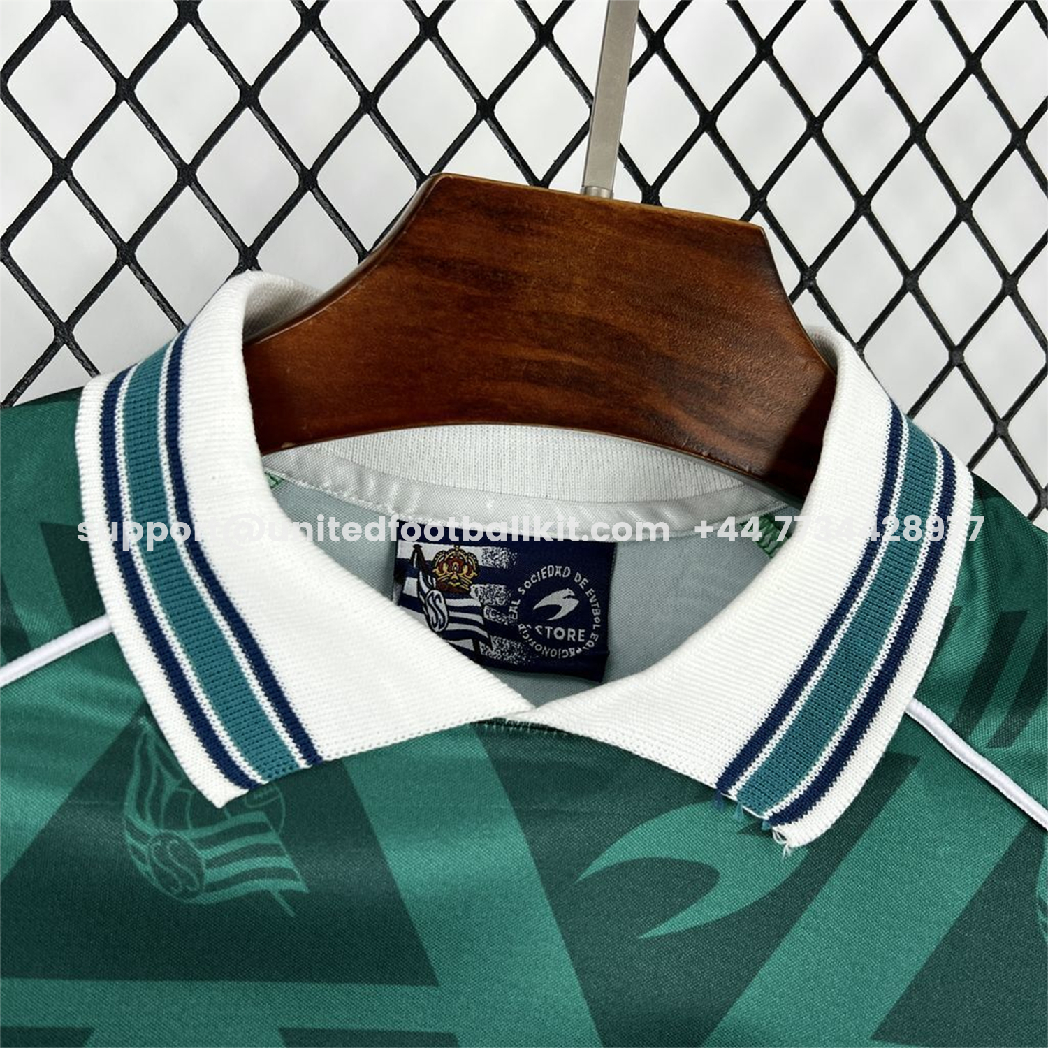 Unitedfootballkit.com | Retro Real Sociedad 1995-96 Home Jersey -Customize Name, Number and Patch | Worldwide Shipping