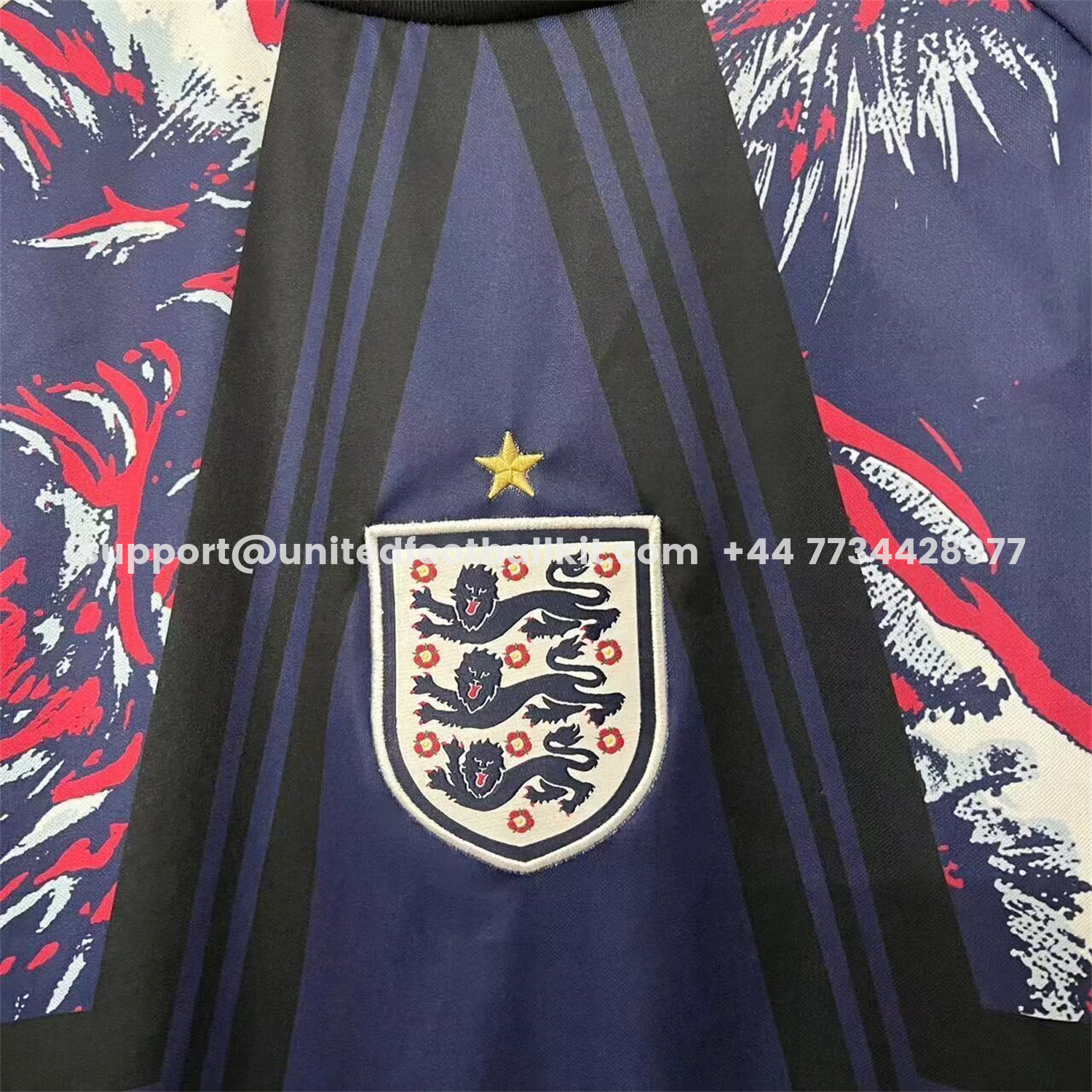 Unitedfootballkit.com | England 2026 Hollywood Special Long Sleeves Jersey - Fans Version -Customize Name, Number and Patch | Worldwide Shipping