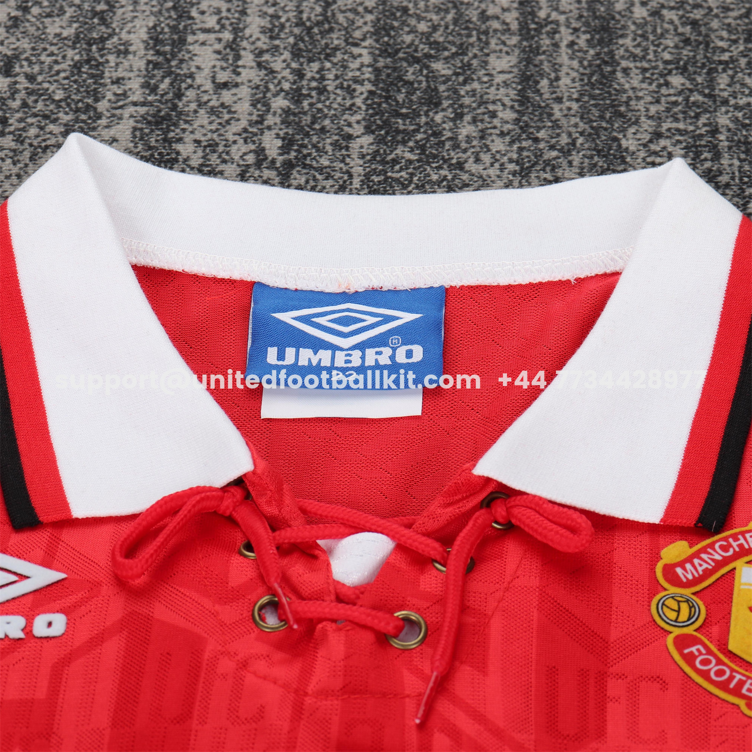 Unitedfootballkit.com | Retro Manchester United 92-94 Home Kids Kit -Customize Name, Number and Patch | Worldwide Shipping