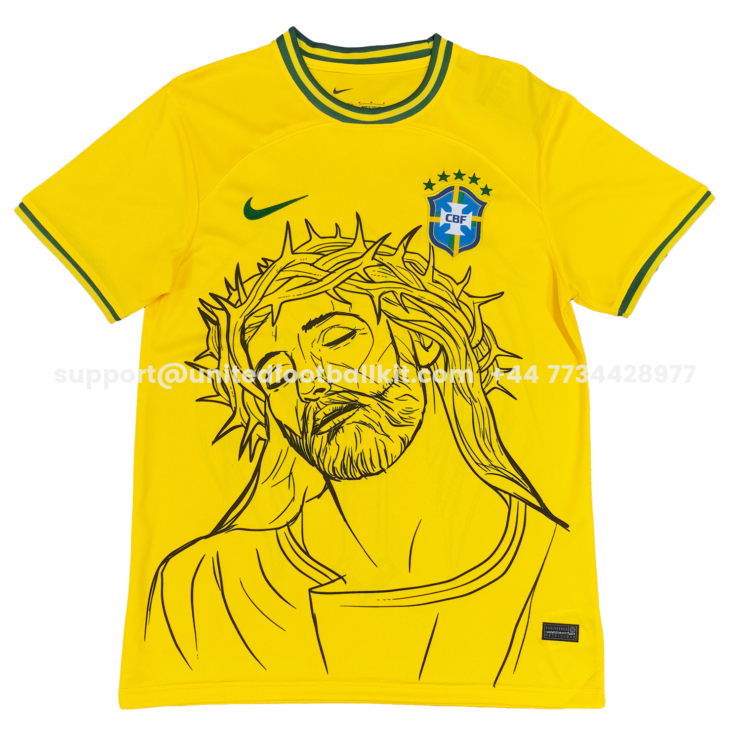 Unitedfootballkit.com | Brazil 25-26 Jesus And Angel Cross Yellow Jersey - Fans Version -Customize Name, Number and Patch | Worldwide Shipping