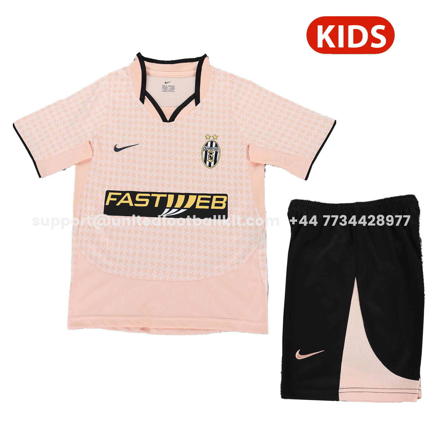 Unitedfootballkit.com | Retro Juventus 2003-04 Away Kids Kit -Customize Name, Number and Patch | Worldwide Shipping