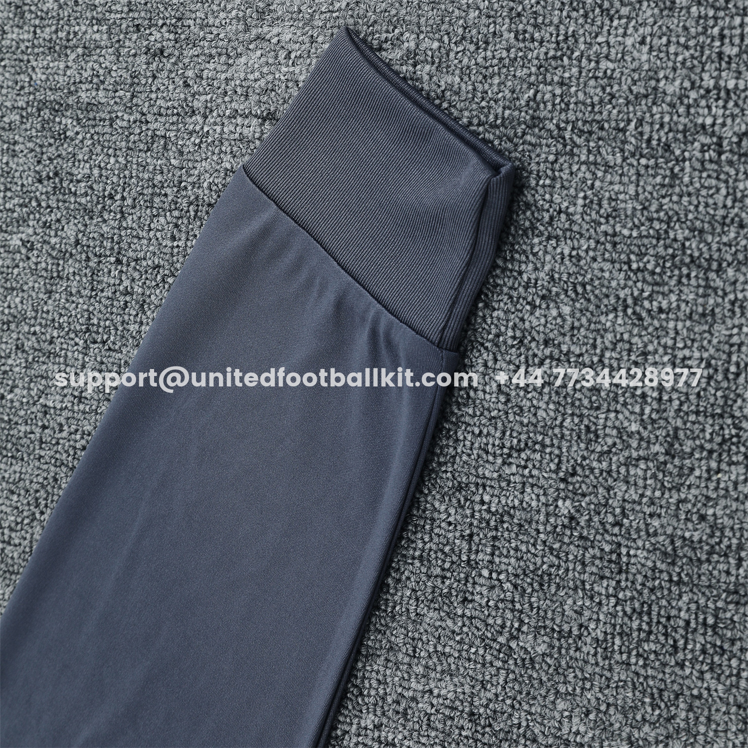 Unitedfootballkit.com | Real Madrid 25-26 Long-Sleeve Training Set - Deep Gray Top & Gray Shorts -Customize Name, Number and Patch | Worldwide Shipping