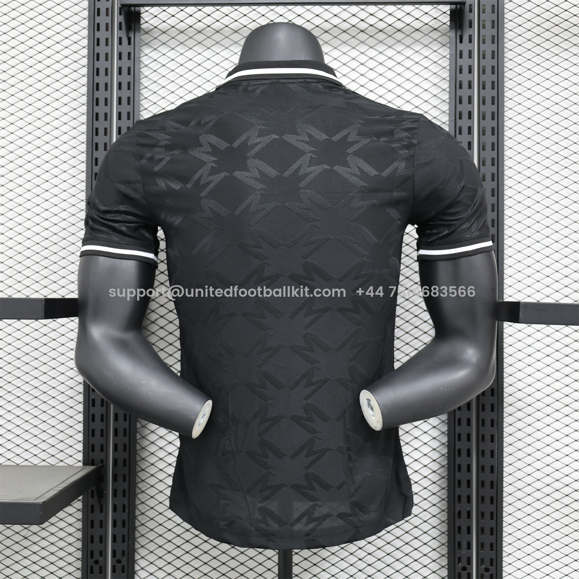 Unitedfootballkit.com | Manchester United 24-25 Black Trefoil Vintage Jersey - Player Version -Customize Name, Number and Patch | Worldwide Shipping