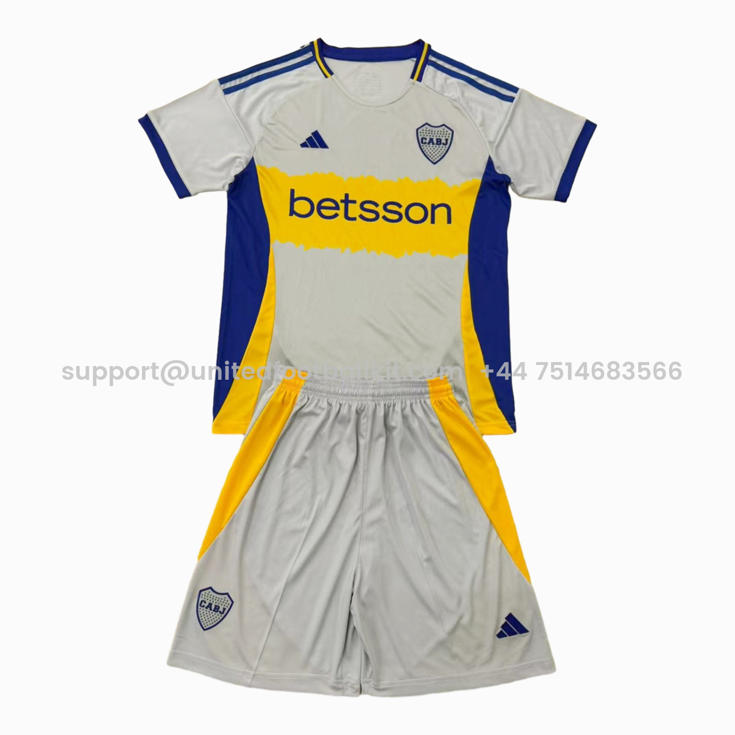 Unitedfootballkit.com | Boca Juniors 25-26 Grey Concept Kids Kit -Customize Name, Number and Patch | Worldwide Shipping