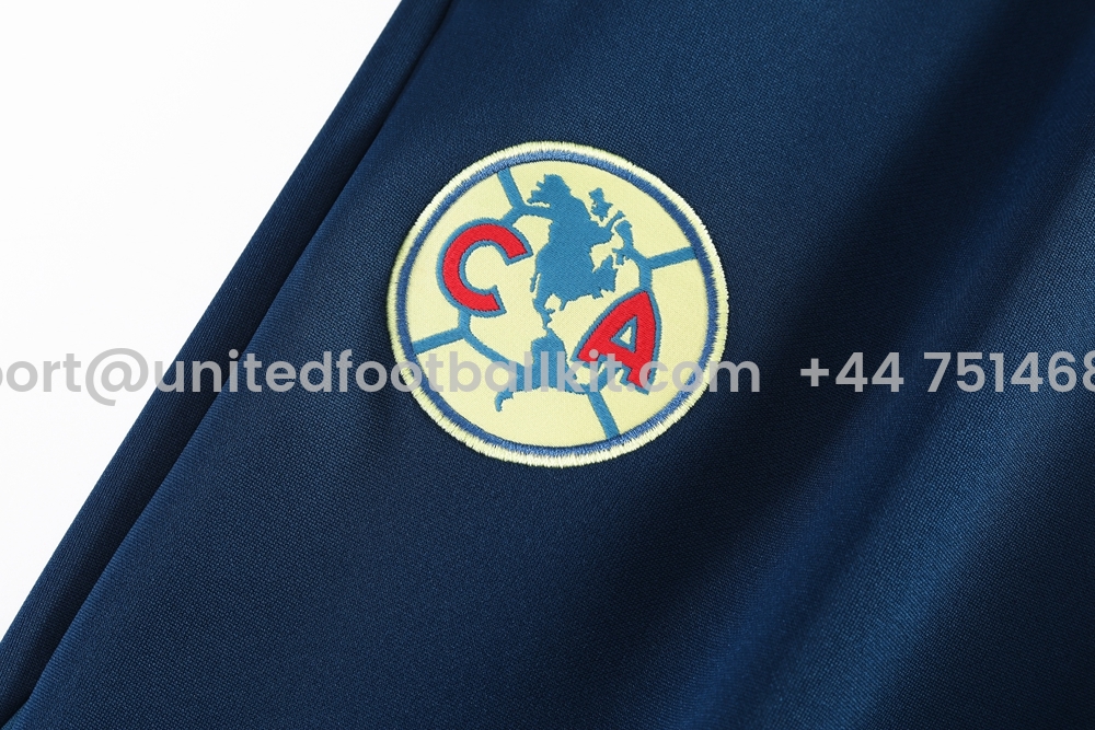 Unitedfootballkit.com | Club América 24-25 Jacket Training Tracksuit - Blue -Customize Name, Number and Patch | Worldwide Shipping