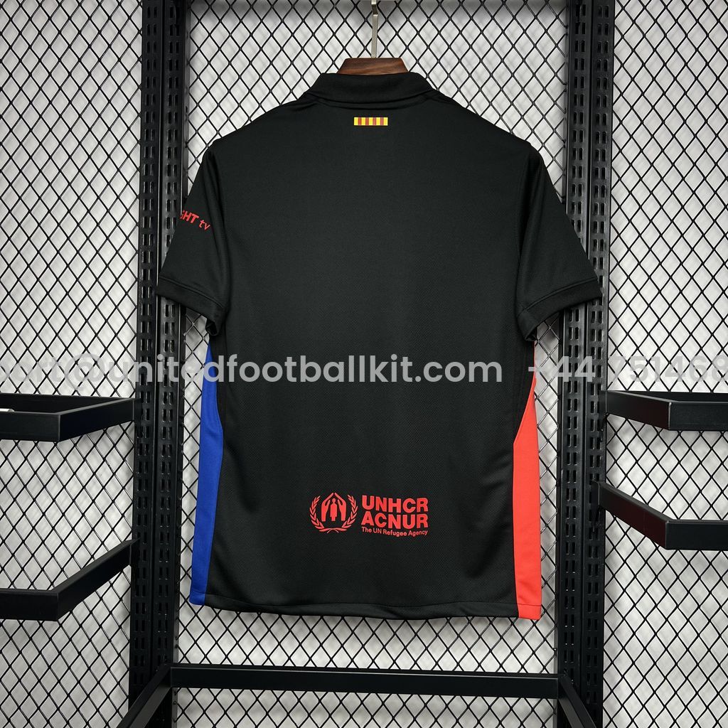 Unitedfootballkit.com | Barcelona 24-25 Away Jersey with Big Logo - Fans Version -Customize Name, Number and Patch | Worldwide Shipping