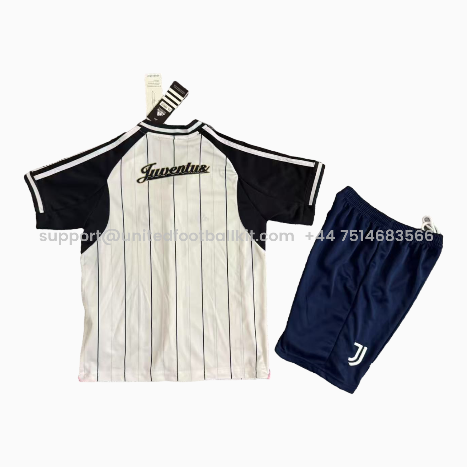 Unitedfootballkit.com | Juventus 25-26 White Baseball Kids Kit -Customize Name, Number and Patch | Worldwide Shipping